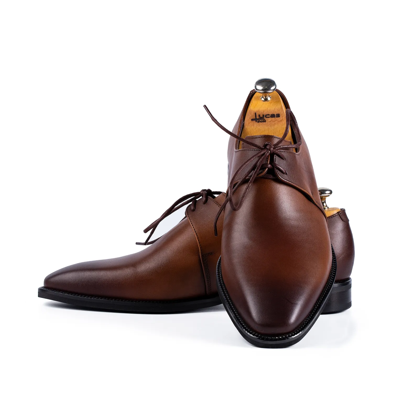Lucas Shoes Elegant Derby Arca Nut pantofi piele