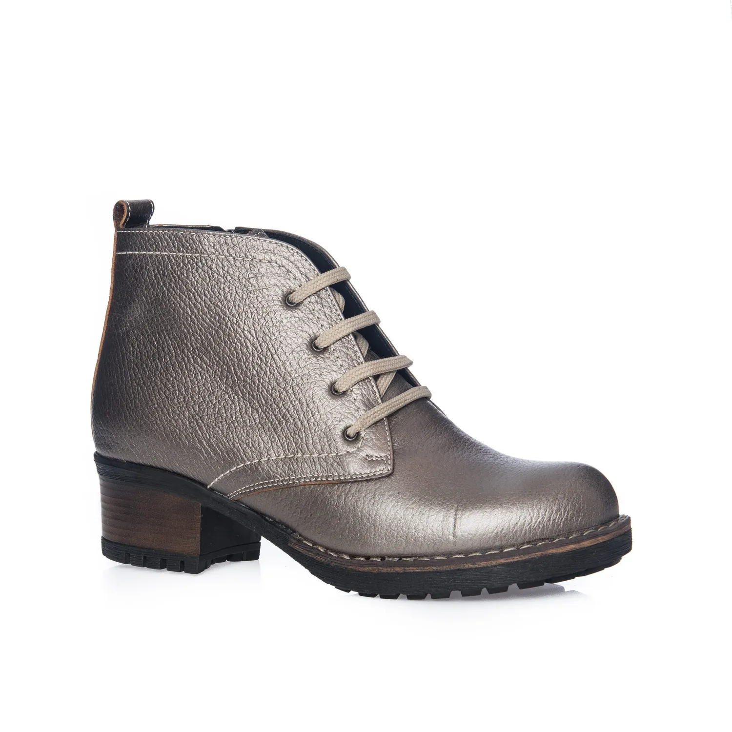 Catinca Shoes BC16 GA ghete dama piele gri argintiu