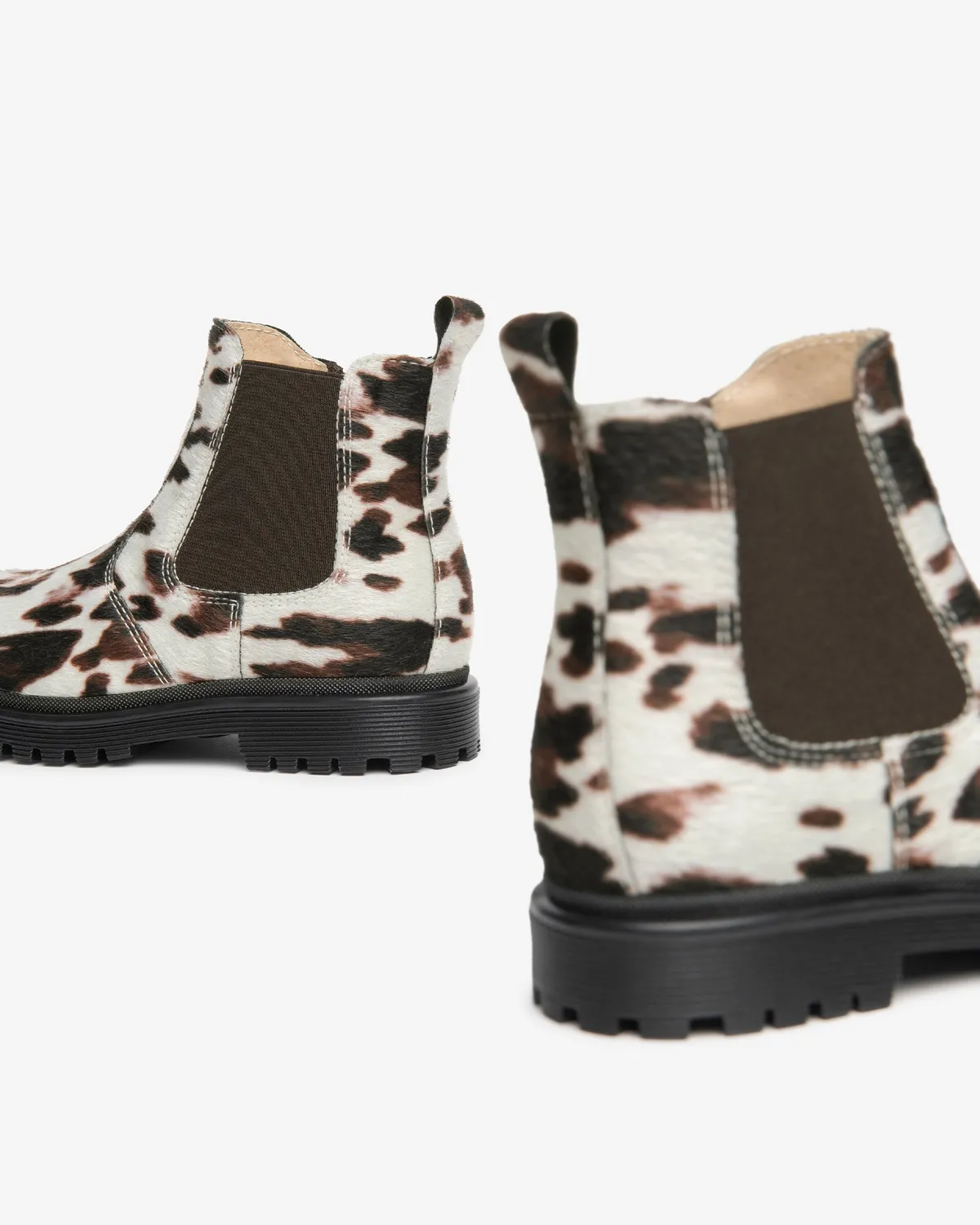 NeroGiardini ghete fete animal print cu fermoar