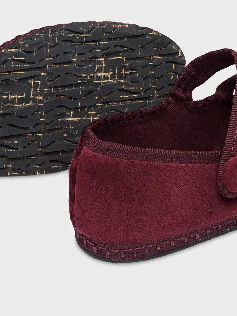 Pantofi Mary Jane Flagelus Antoine bordo catifea bumbac