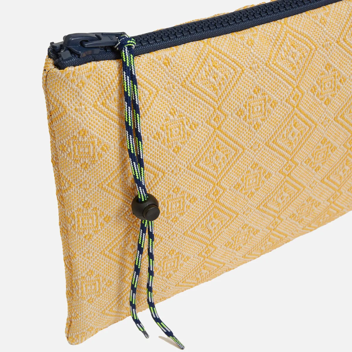 Cecilia Bringheli Ventiquattro pochetă jacquard galben-alb