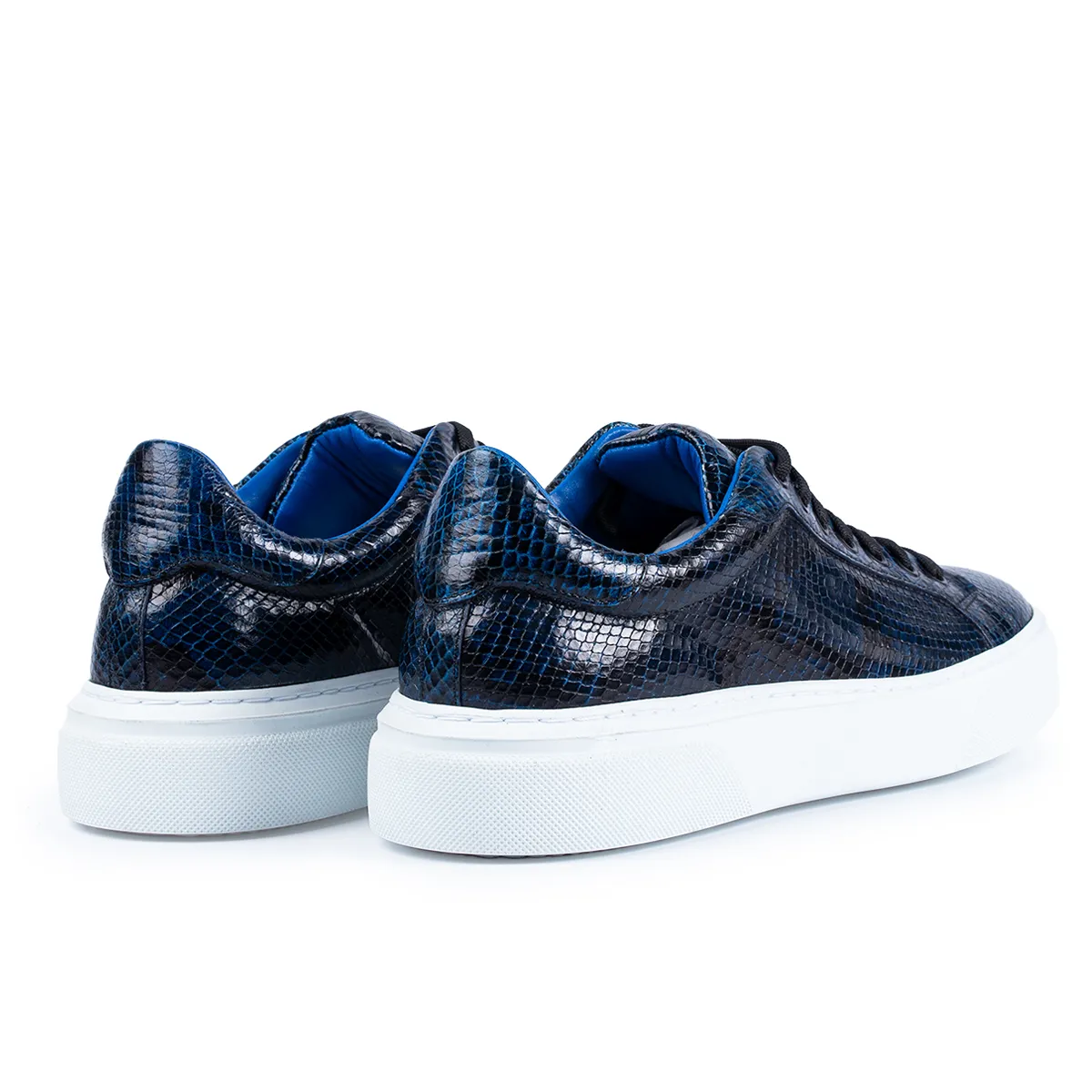 Lucas Shoes 510 Snake Blue sneakers piele
