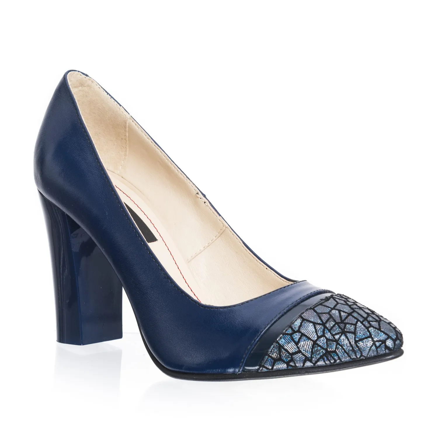 Catinca Shoes 2696 ASNL pantofi dama piele albastru lac