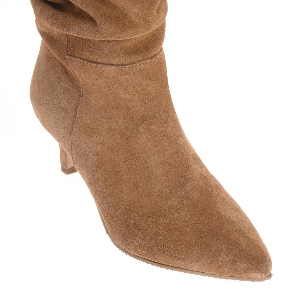 Ana Urbana Shoes Amelia cizme camel piele întoarsă
