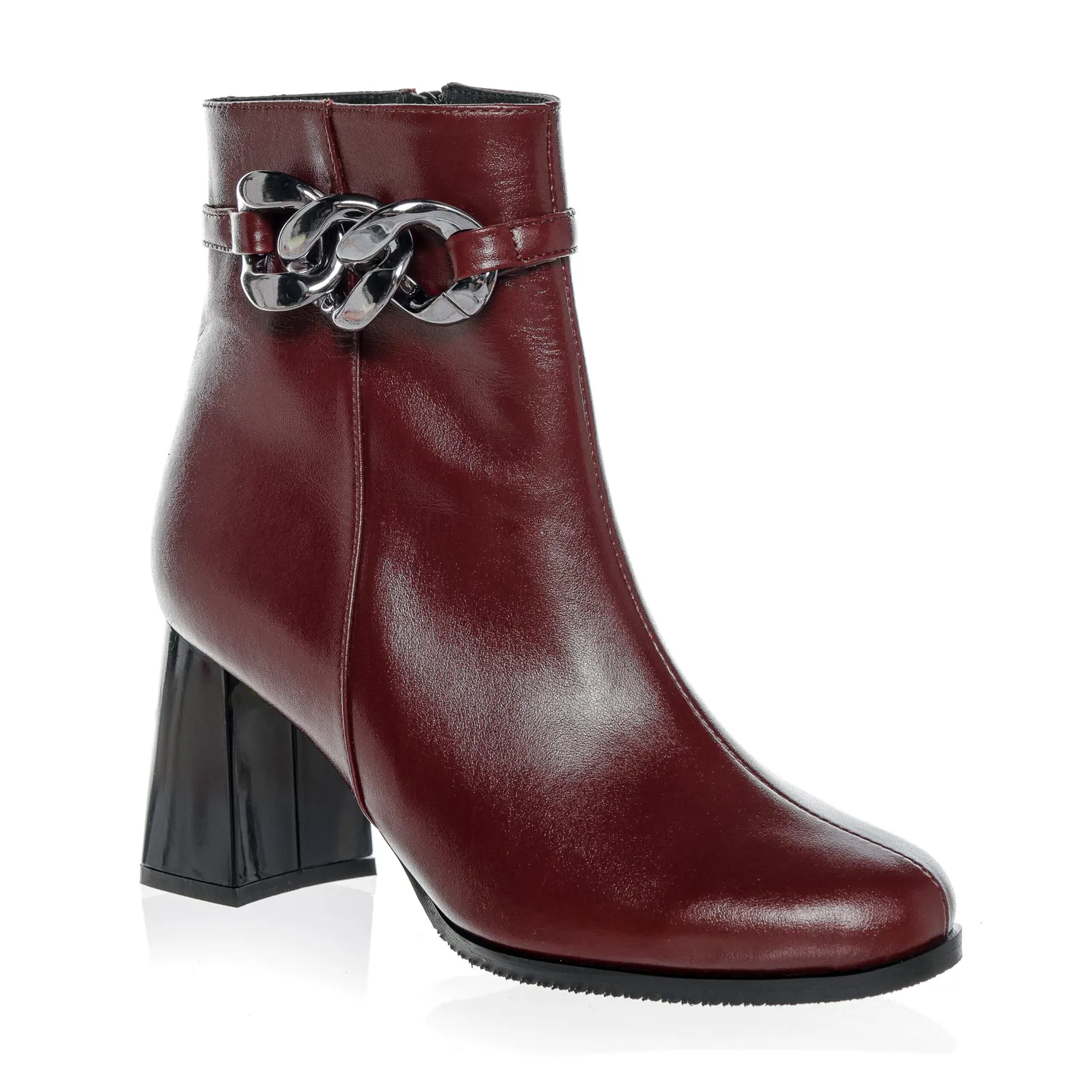 Catinca Shoes GX74 BB ghete dama piele naturala bordo box