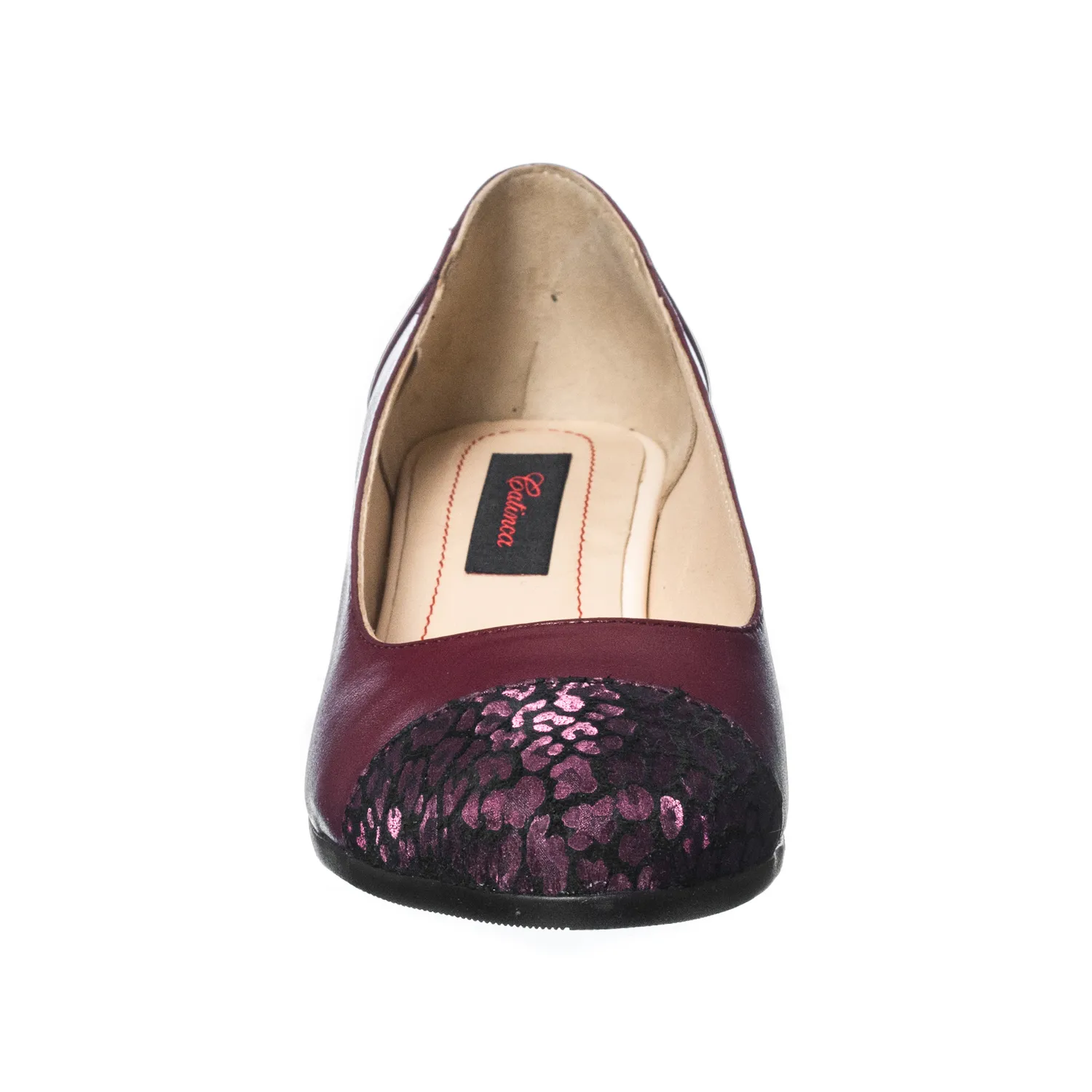 Catinca Shoes T7 BVP pantofi damă piele bordo pony