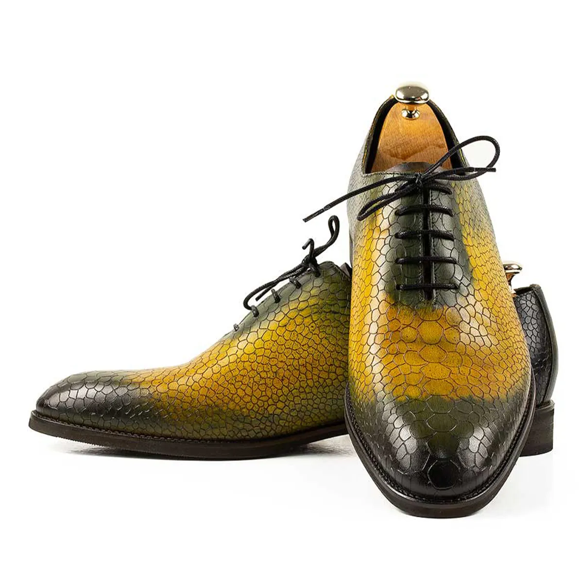Lucas Shoes Elegant 715 Yellow pantofi piele