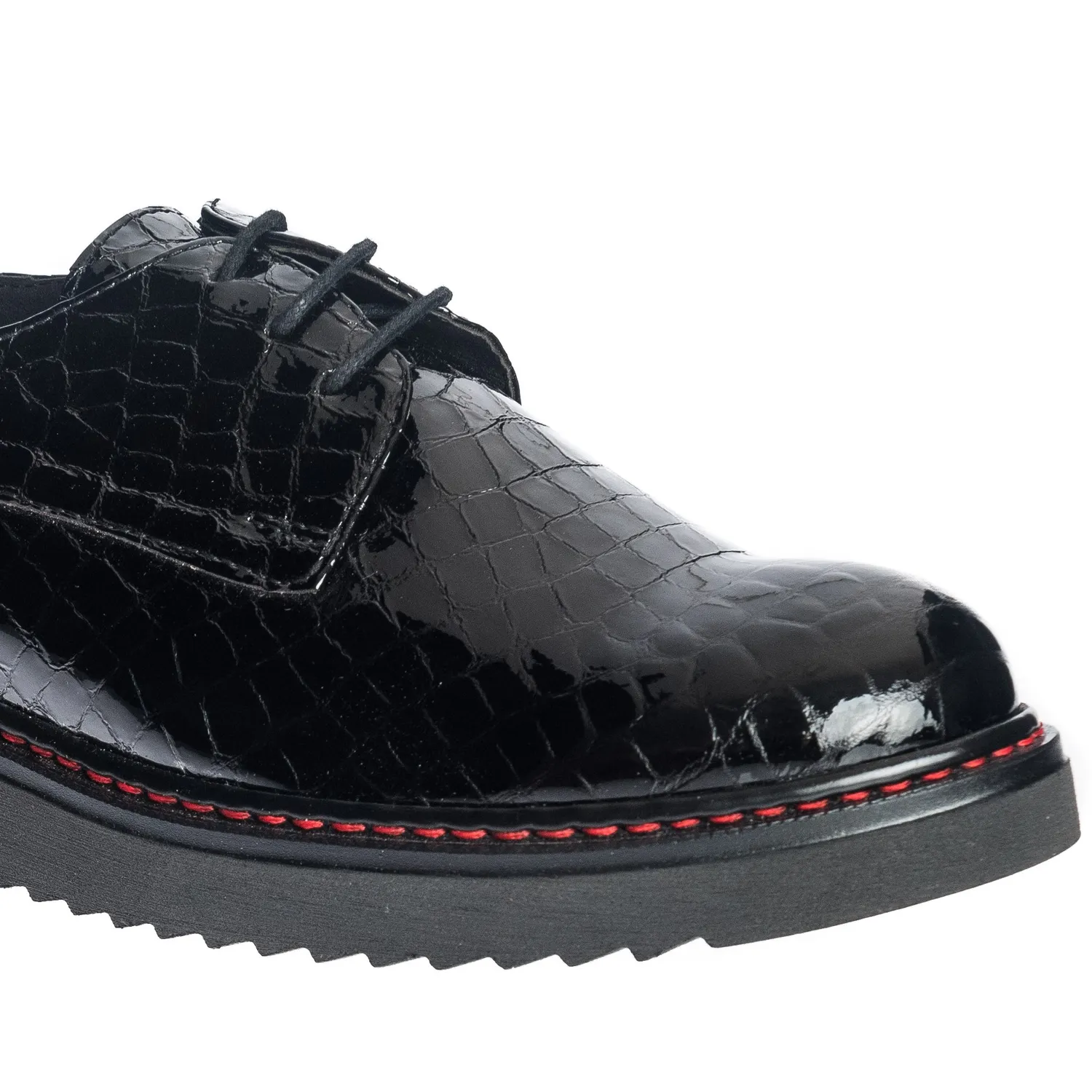 Catinca Shoes G33 NC pantofi damă negru croco piele