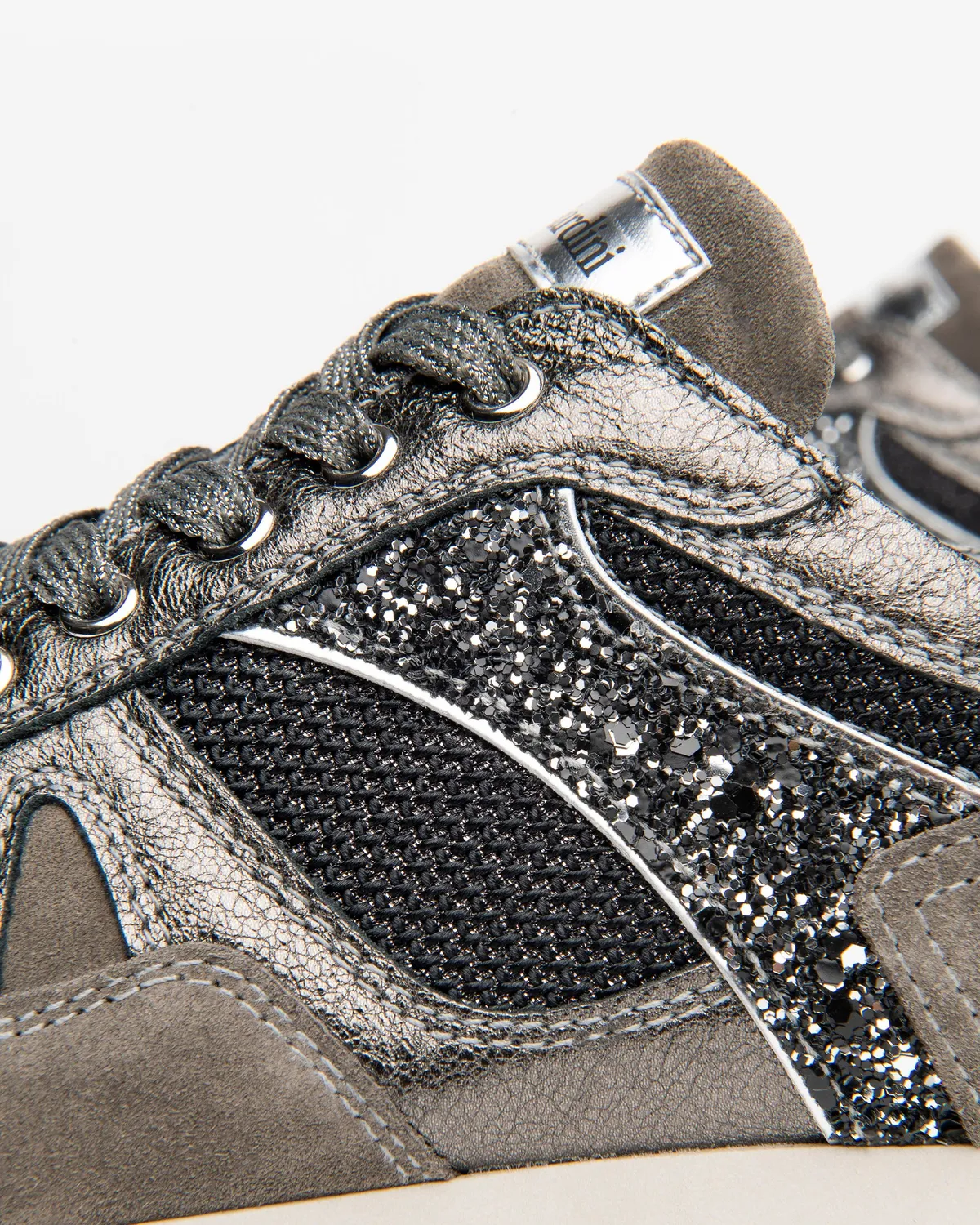 NeroGiardini sneakers piele intoarsa dama cu strasuri