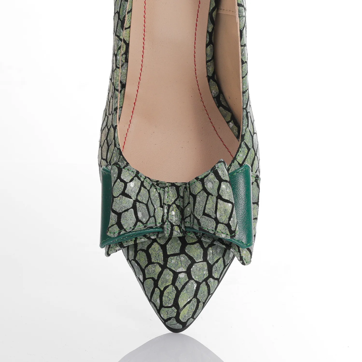 Catinca Shoes D17 VP sandale dama piele naturala verde ponei