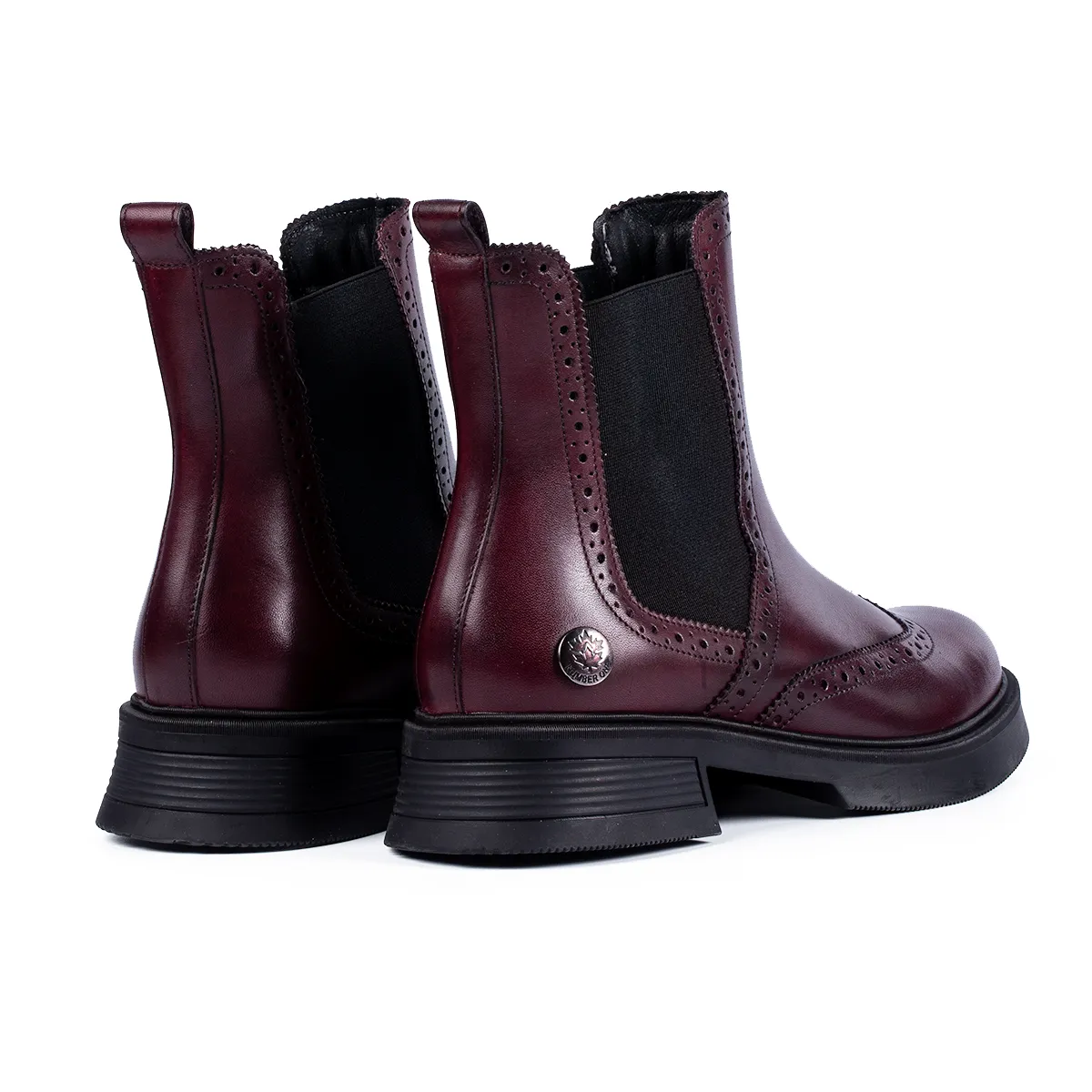 Lucas Shoes 400 ghete dama bordo piele naturala