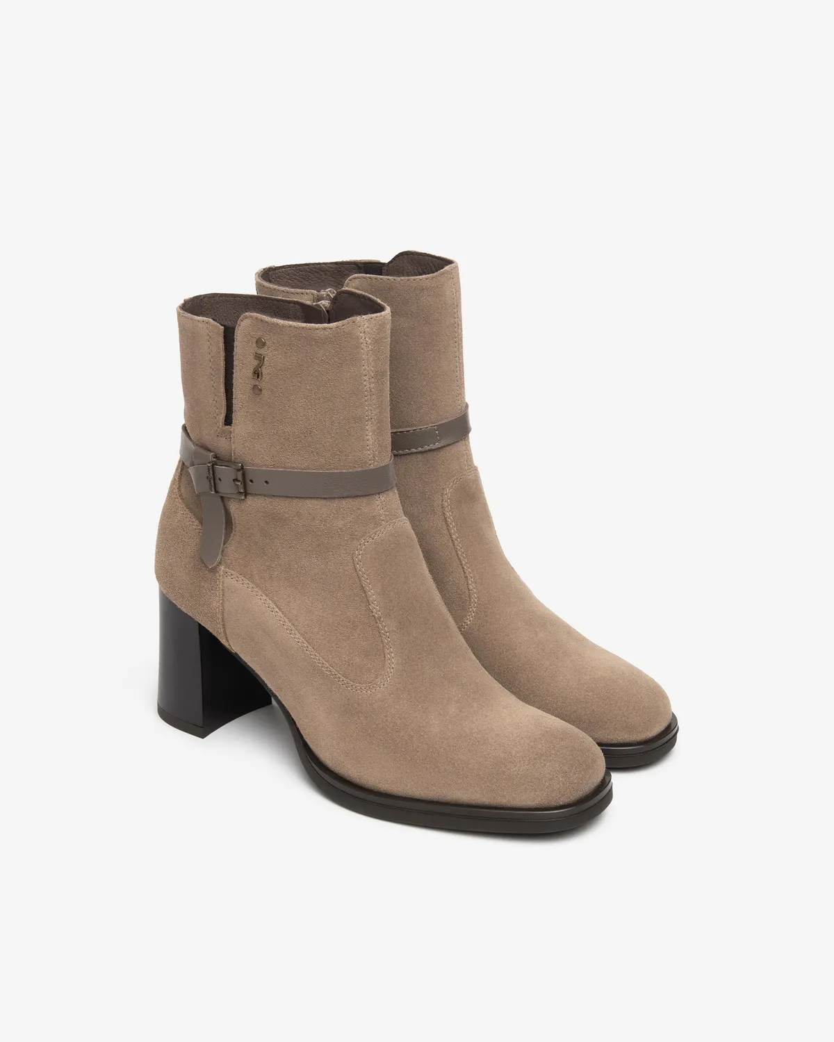 NeroGiardini botine dama piele intoarsa toc 75 mm