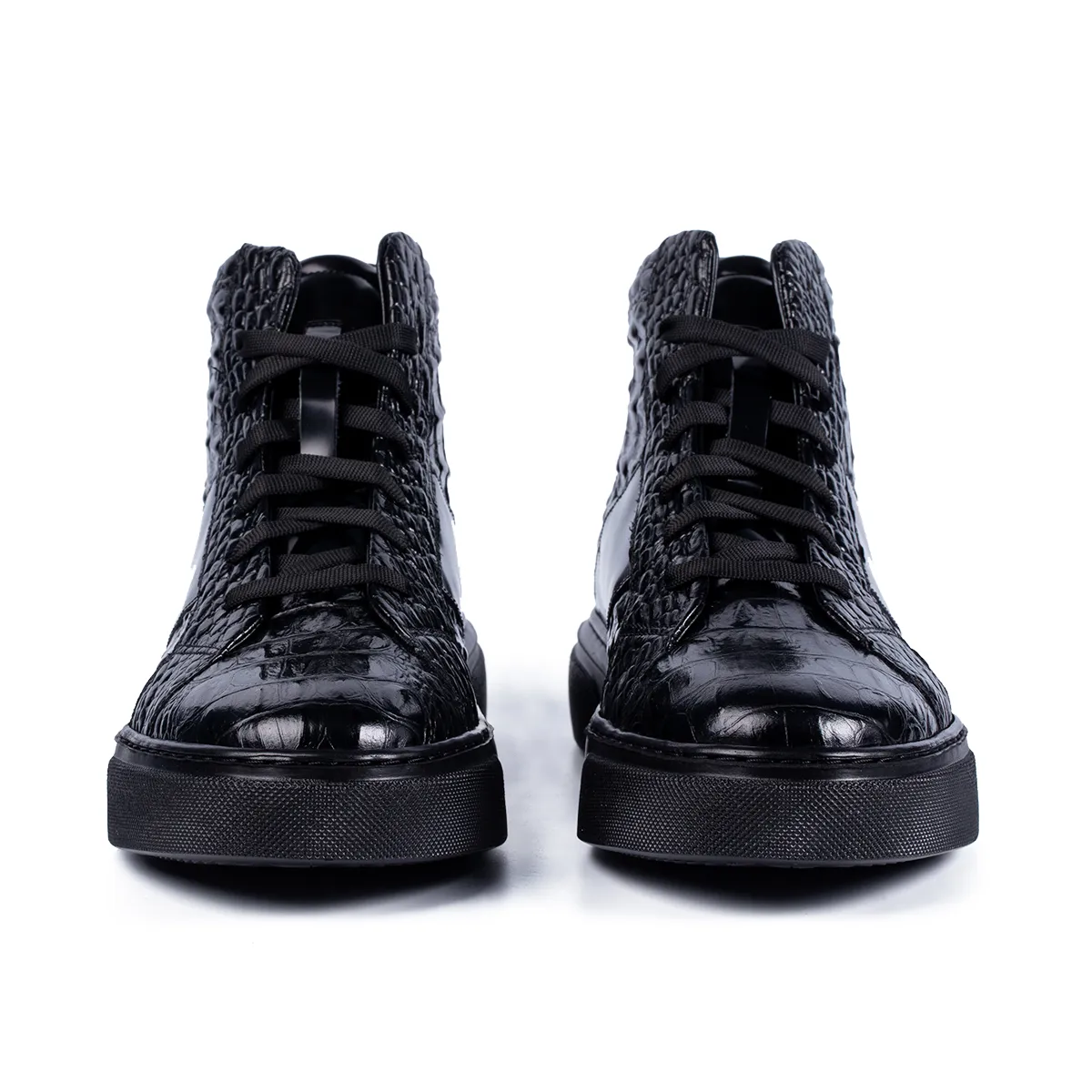 Lucas Shoes 855 Croco ghete barbati negre toamna-iarna