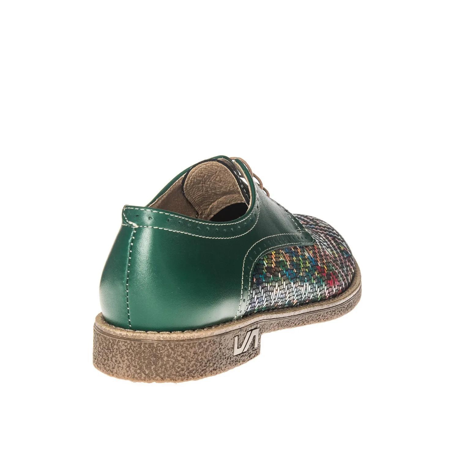Catinca Shoes G10 VM pantofi dama piele verde multicolor