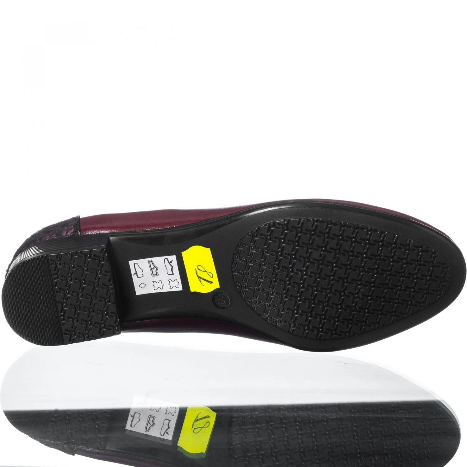 Catinca Shoes T8 BBP pantofi dama piele bordo poney