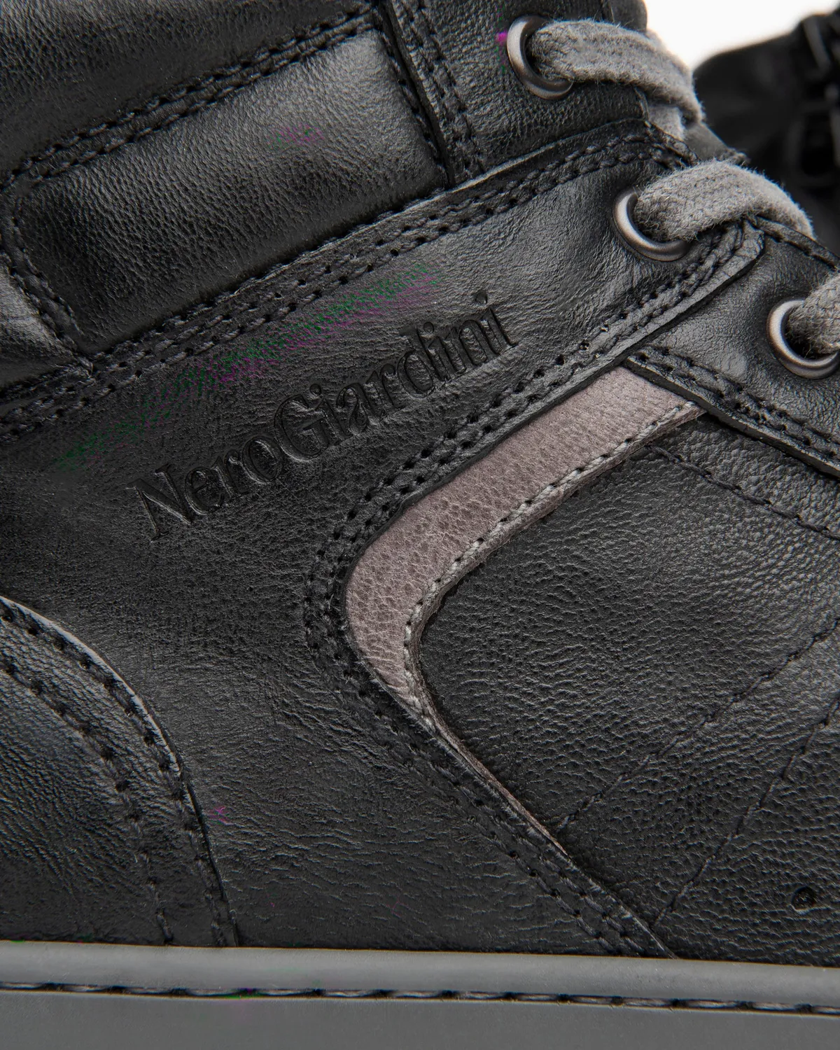 NeroGiardini sneakers inalti piele barbati cu fermoar
