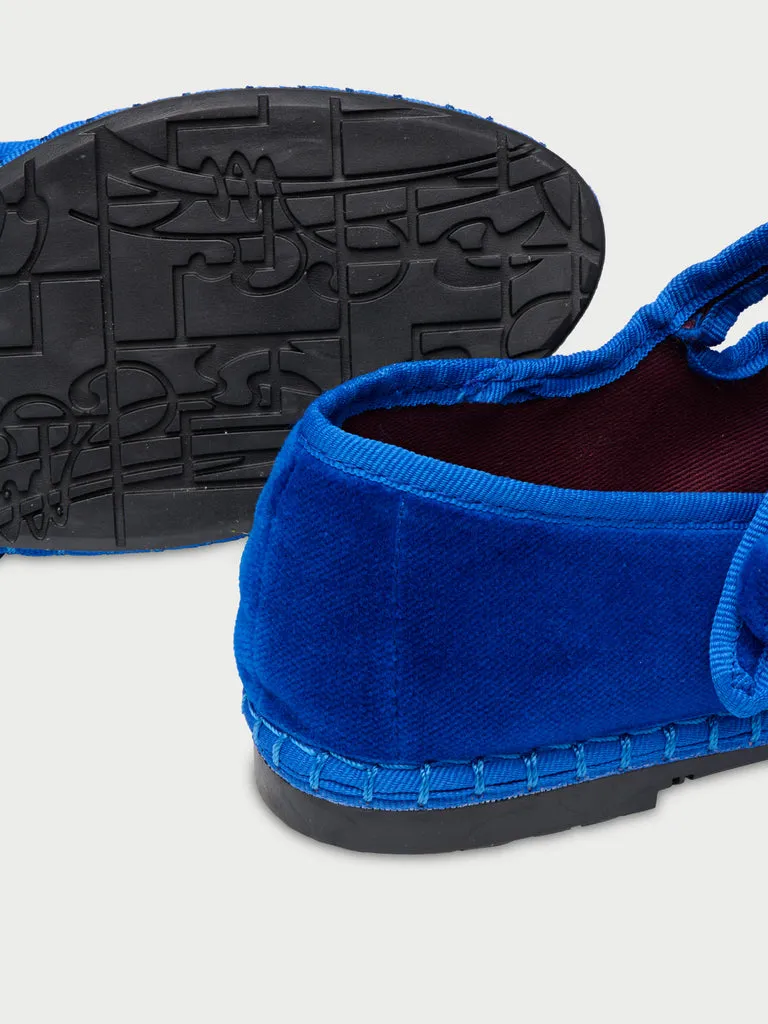 Flagelus Antoine Blue pantofi mary jane bleumarin catifea