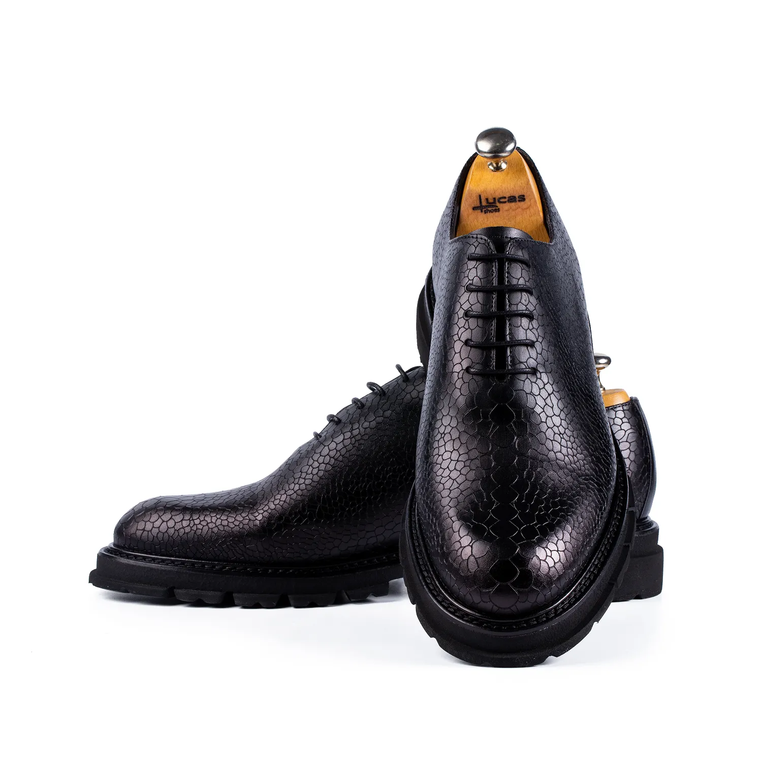 Lucas Shoes Elegant 715 Ukr pantofi barbati negri piele