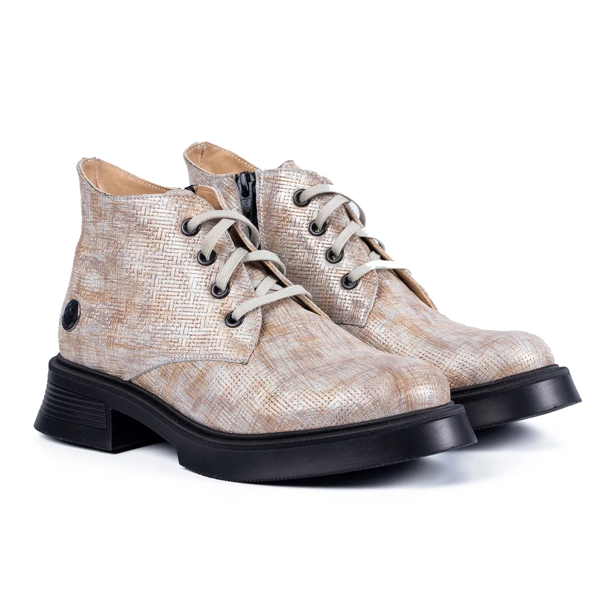 Ghete damă Lucas Shoes 412 Print piele iarnă