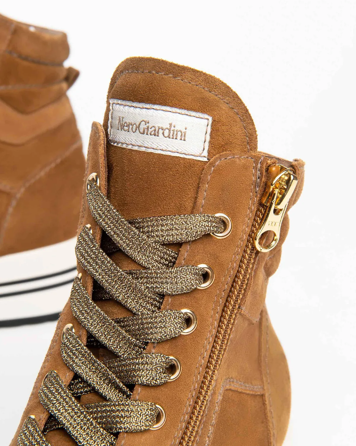 NeroGiardini sneakers dama inalti piele intoarsa