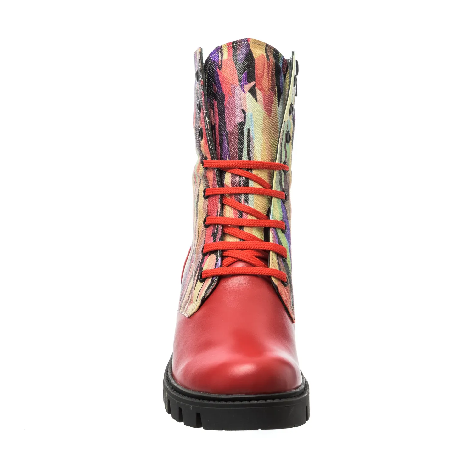 Catinca Shoes BC4 RBC bocanci piele naturala rosu box