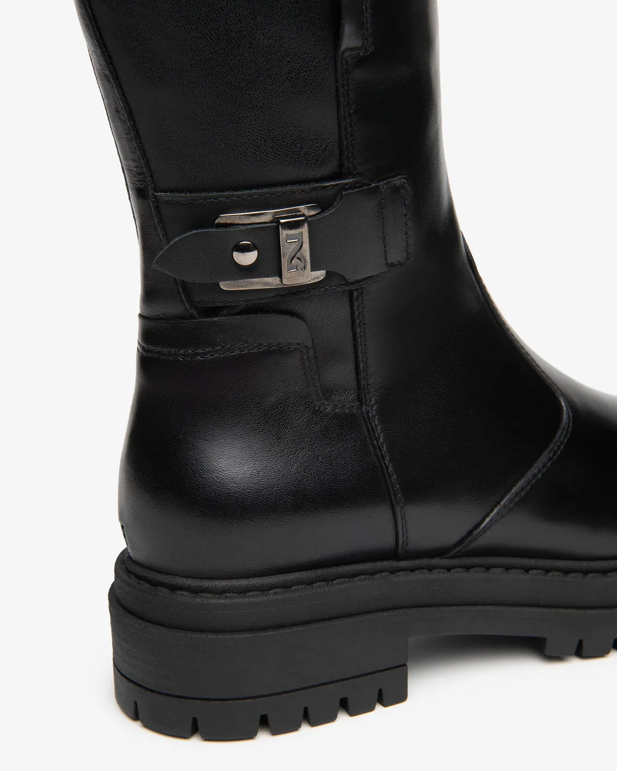 NeroGiardini ghete dama piele toc 4 cm cu fermoar
