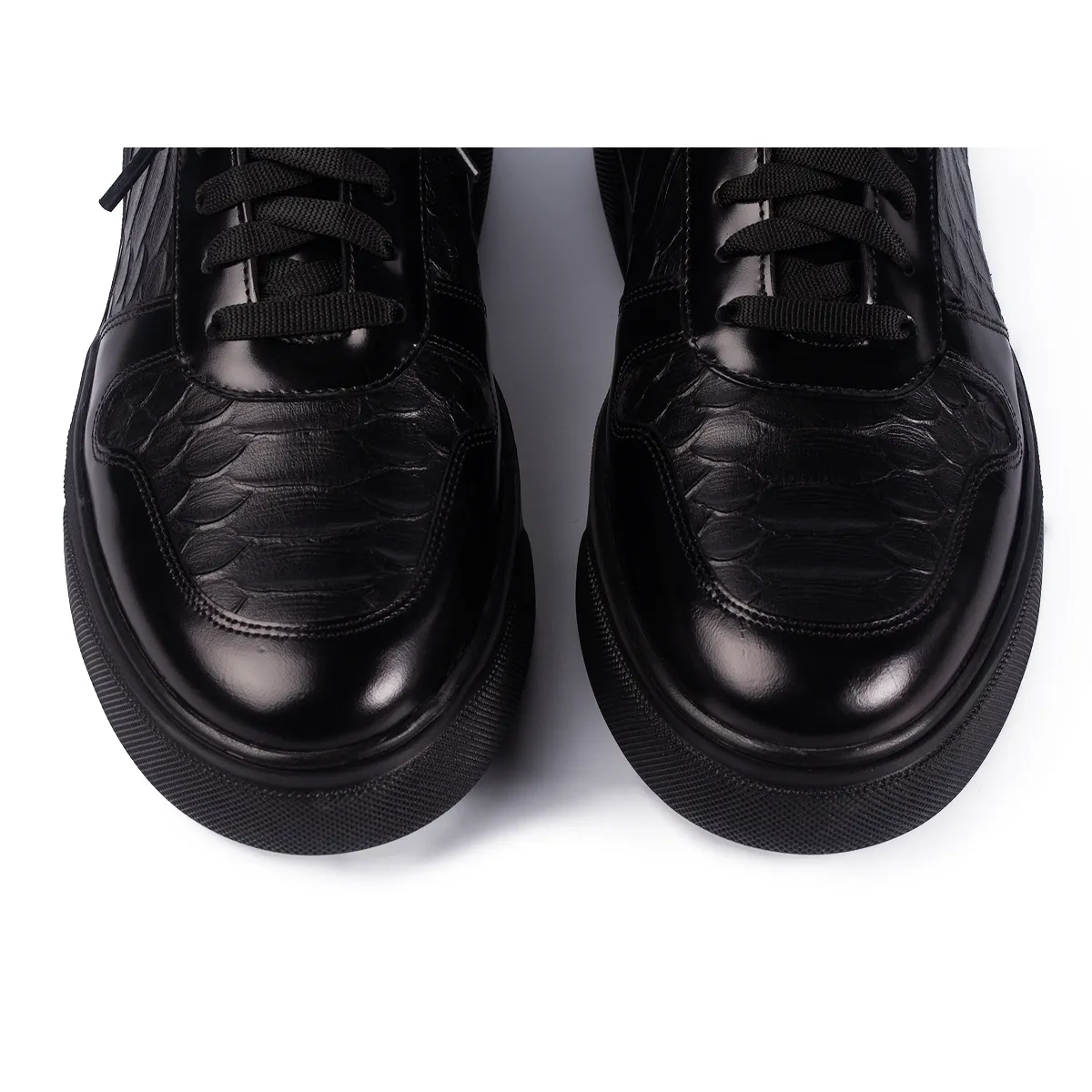 Lucas Shoes Sneaker 001 pantofi negri croco piele