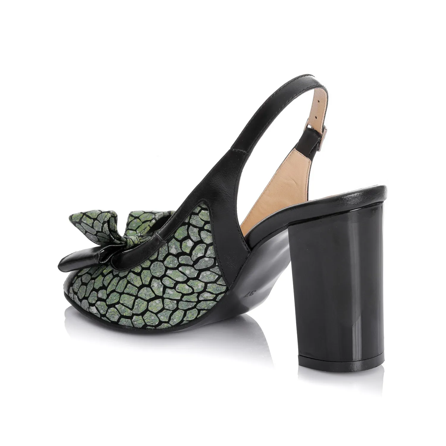 Catinca Shoes F22 VP sandale dama piele verde ponei