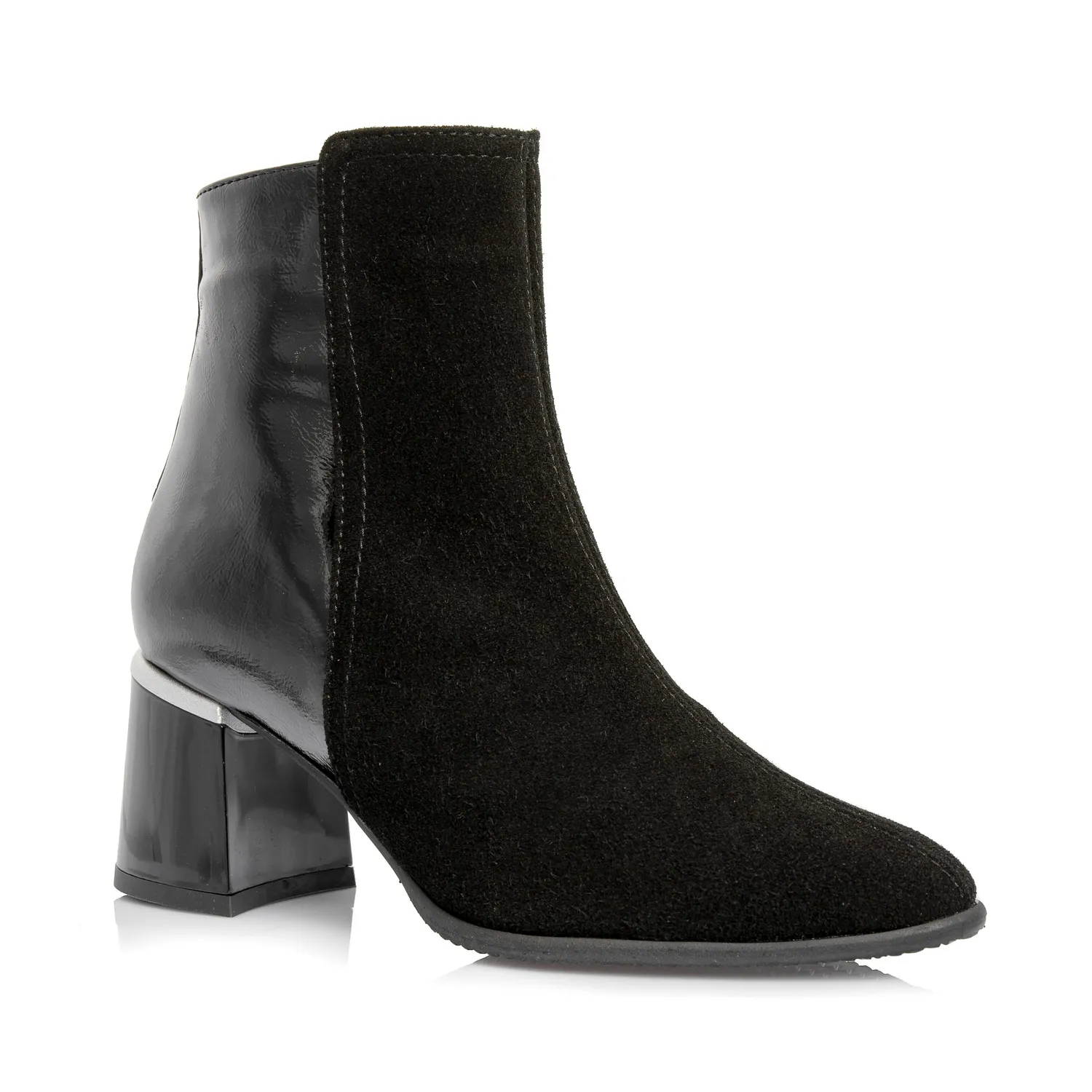 Catinca Shoes GX31TI NBNA ghete dama piele naturala negru lac