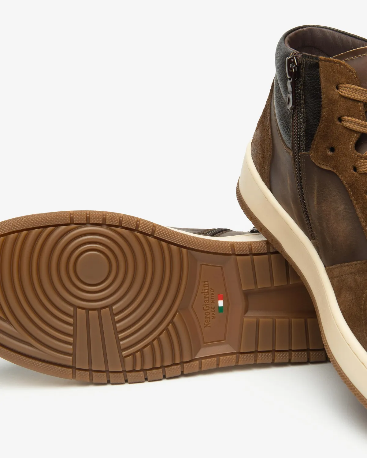 Sneakerși NeroGiardini bărbați piele high-top