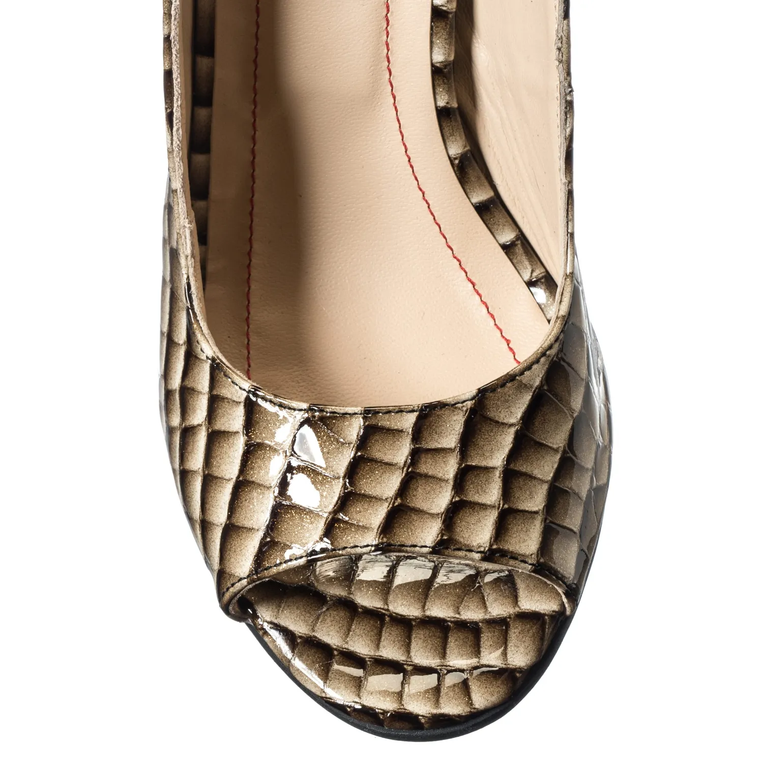 Catinca Shoes S29 KC sandale piele kaki croco dama
