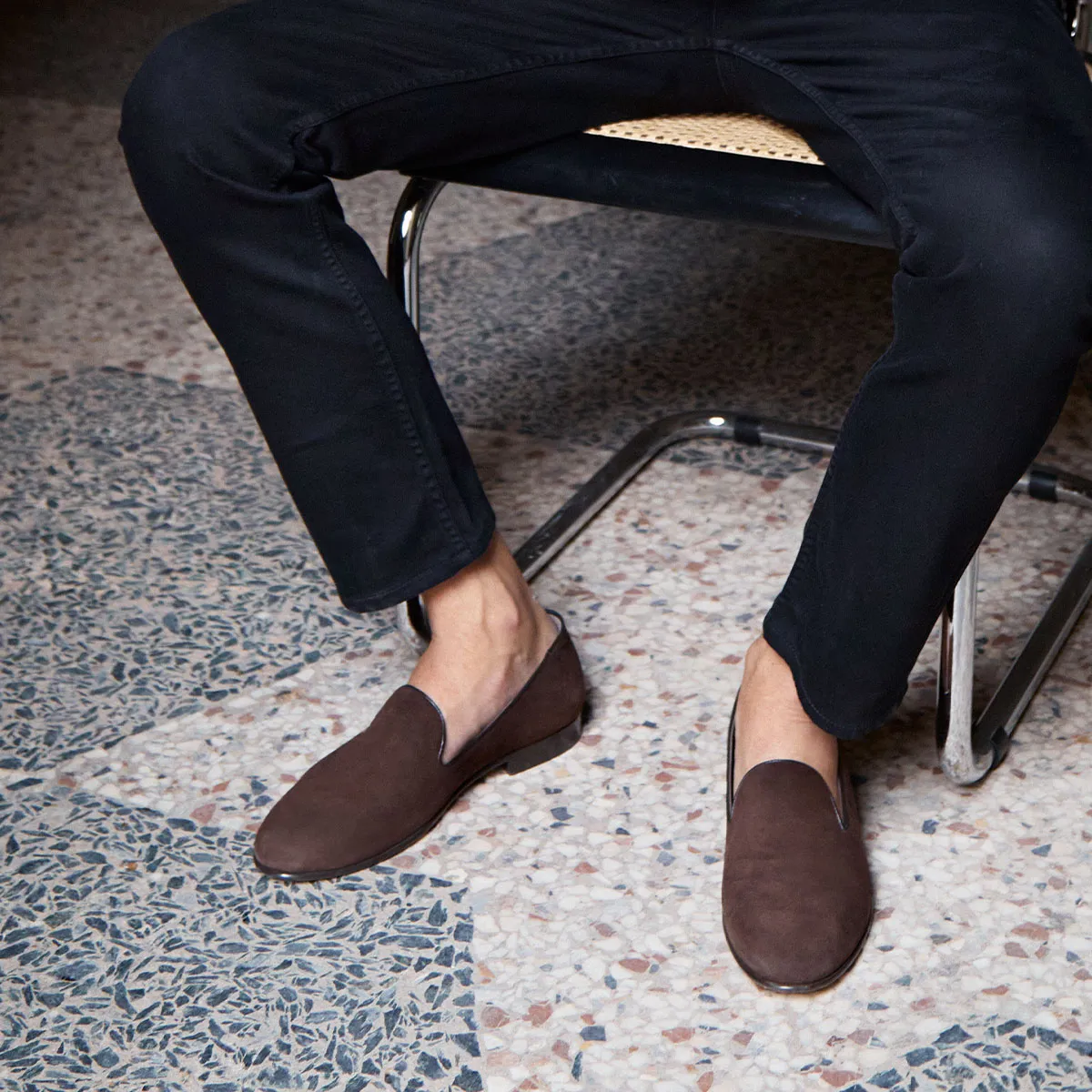 Cecilia Bringheli Positano pantofi slip-on maro închis
