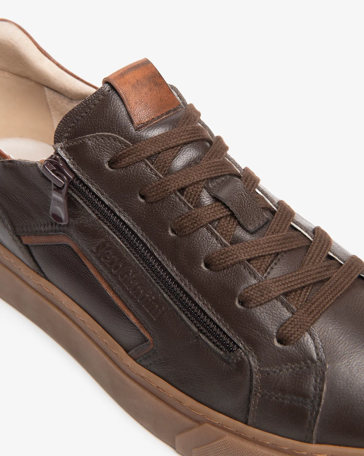NeroGiardini sneakers barbati piele naturala cu fermoar