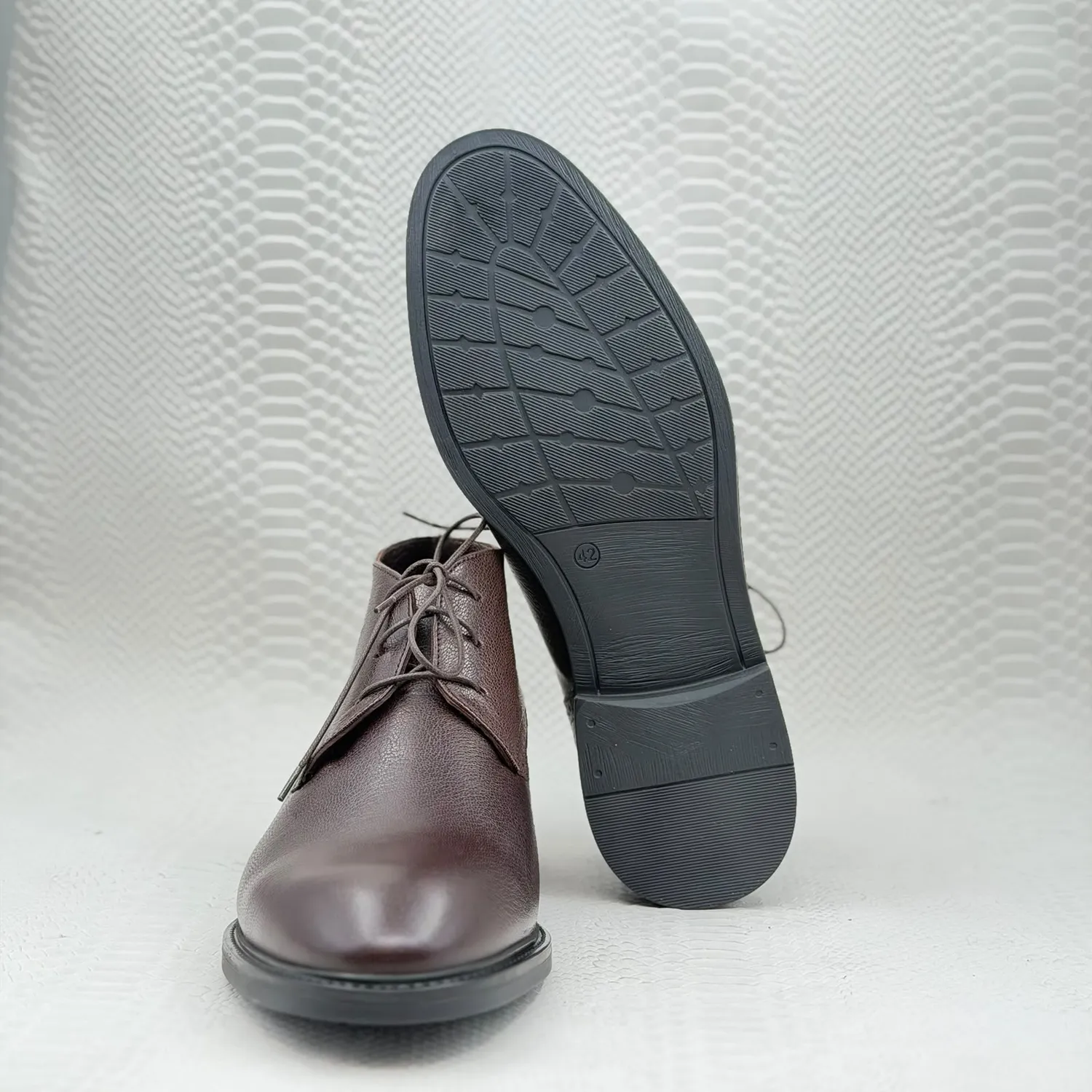 Lucas Shoes 851 ghete barbati maro piele naturala