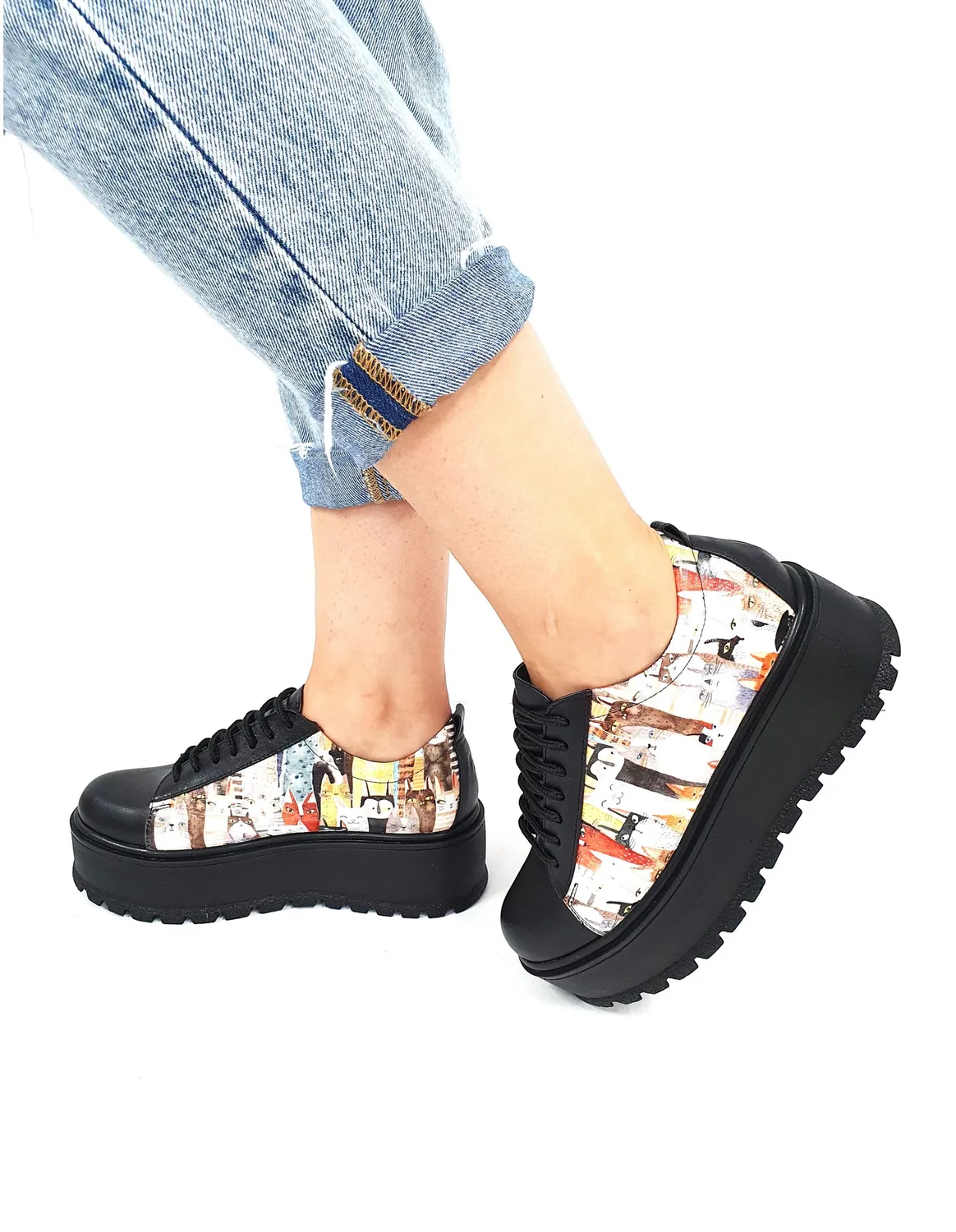 Catinca Shoes X3 NP pantofi dama negru pisici piele