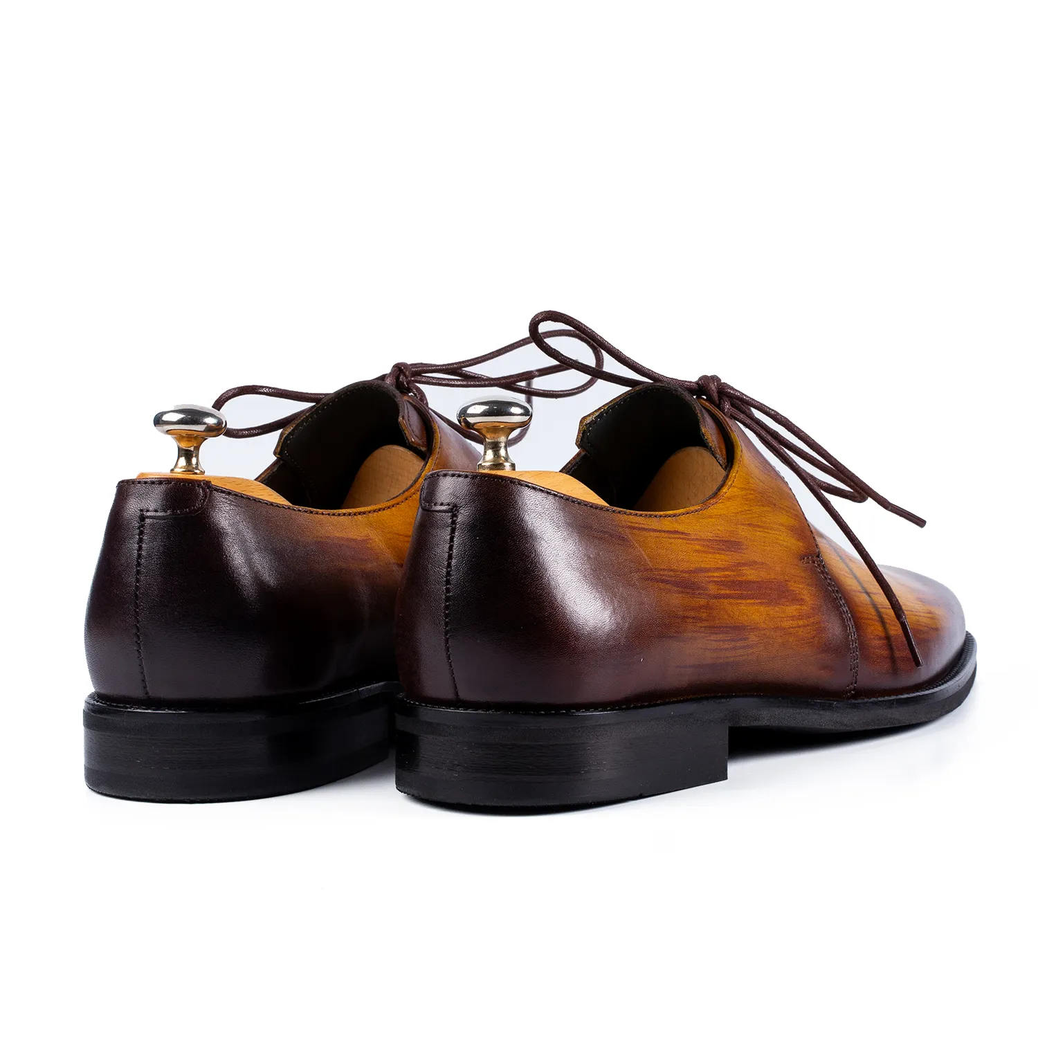 Lucas Shoes Elegant Derby Arca pantofi galbeni piele