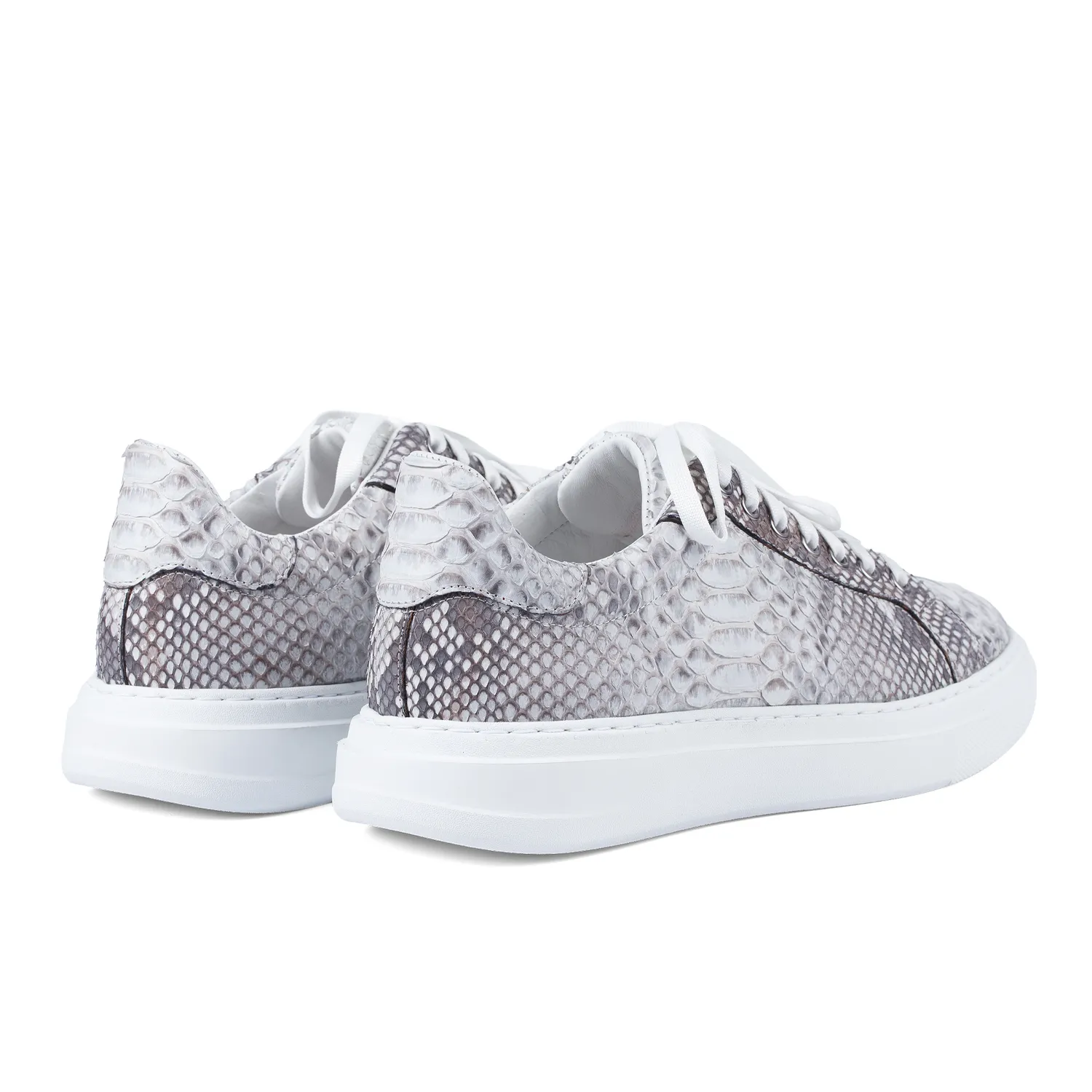 Lucas Shoes 510 Chile Python sneakers albi piele naturală