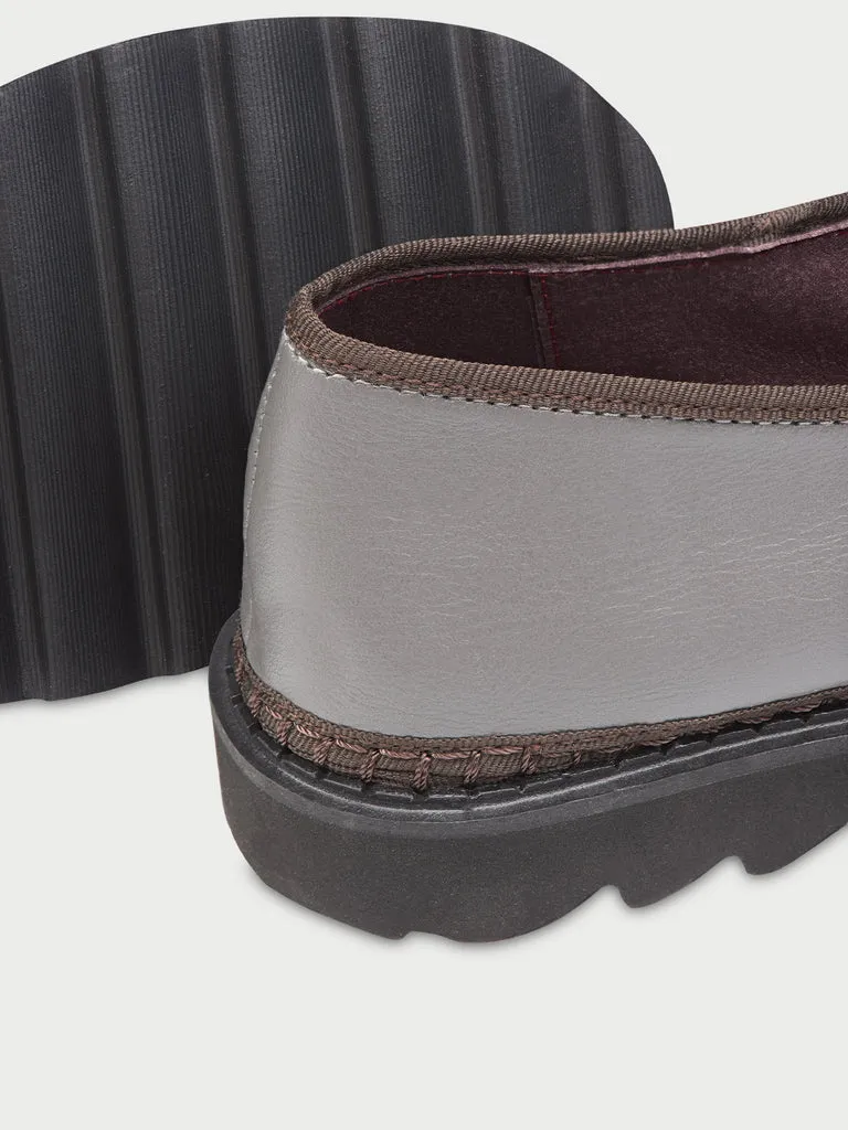 Flagelus Ame Grey papuci gri piele