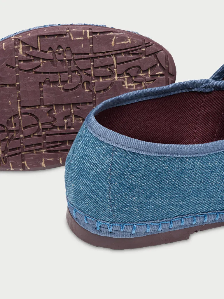 Flagelus Claire Denim Blue pantofi denim albastru