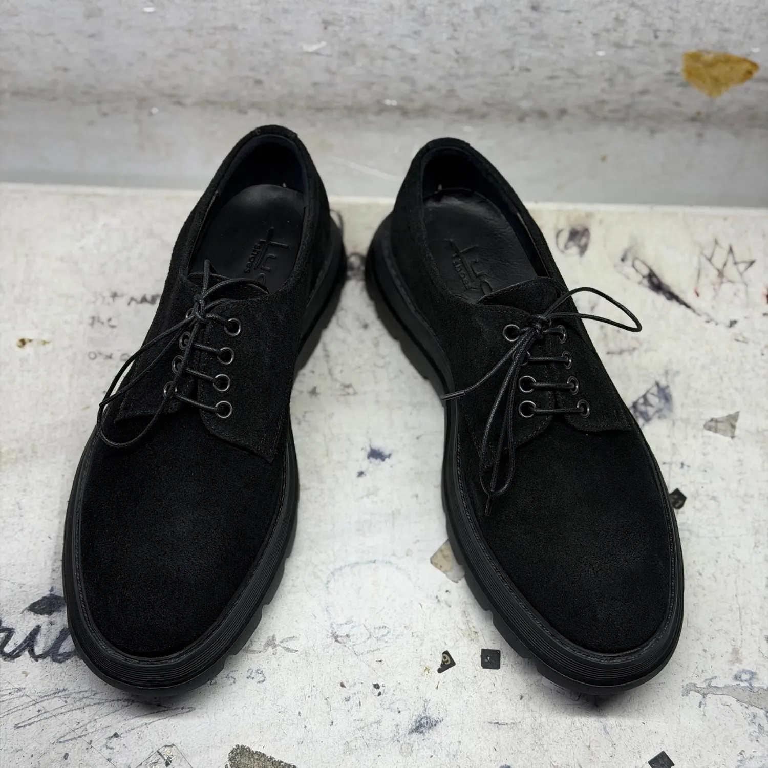 Lucas Shoes Casual 346 1009 pantofi barbati negru velur