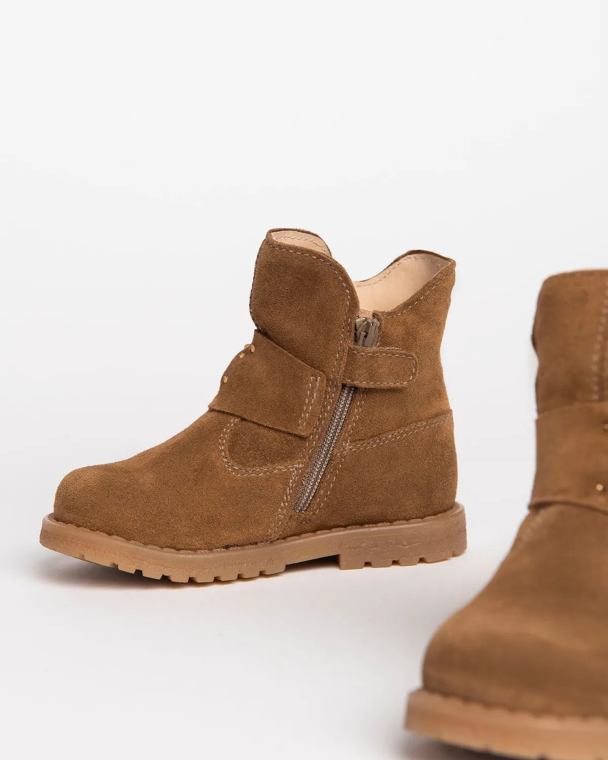 NeroGiardini Botine Bebe Fete Piele Intoarsa Usoare