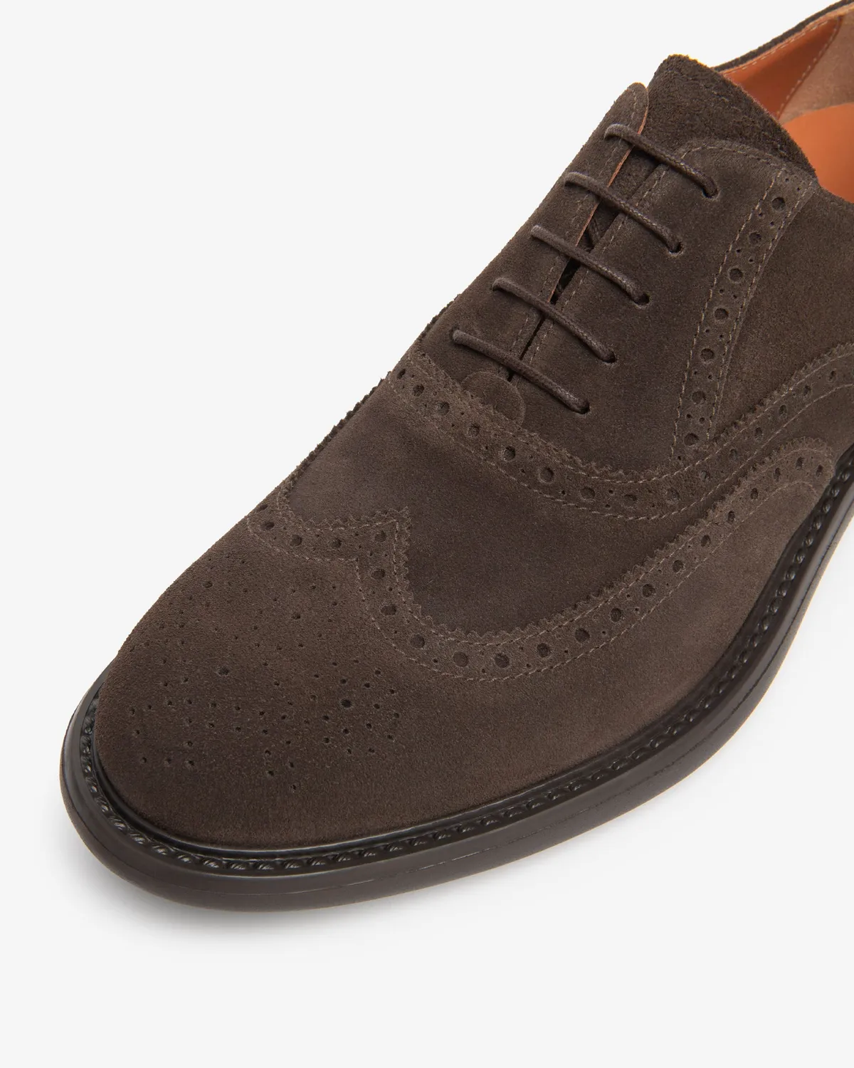 NeroGiardini pantofi oxford barbati piele intoarsa brogue