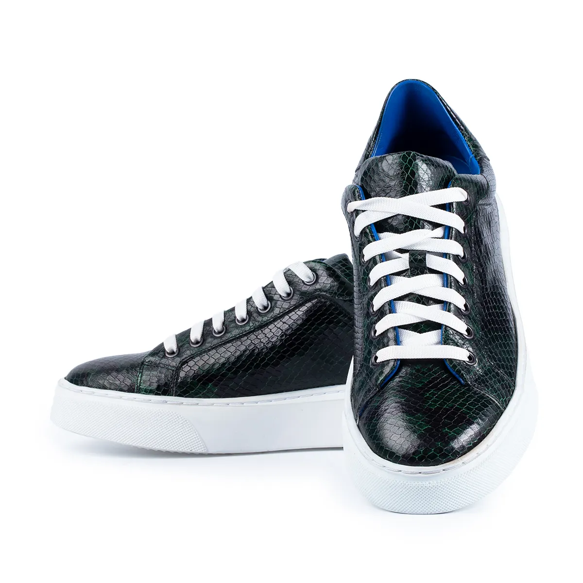 Lucas Shoes 510 Snake Verde sneakers barbati piele naturala