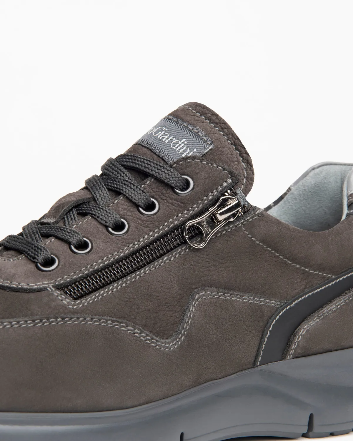 NeroGiardini sneakers piele barbati cu fermoar nabuk