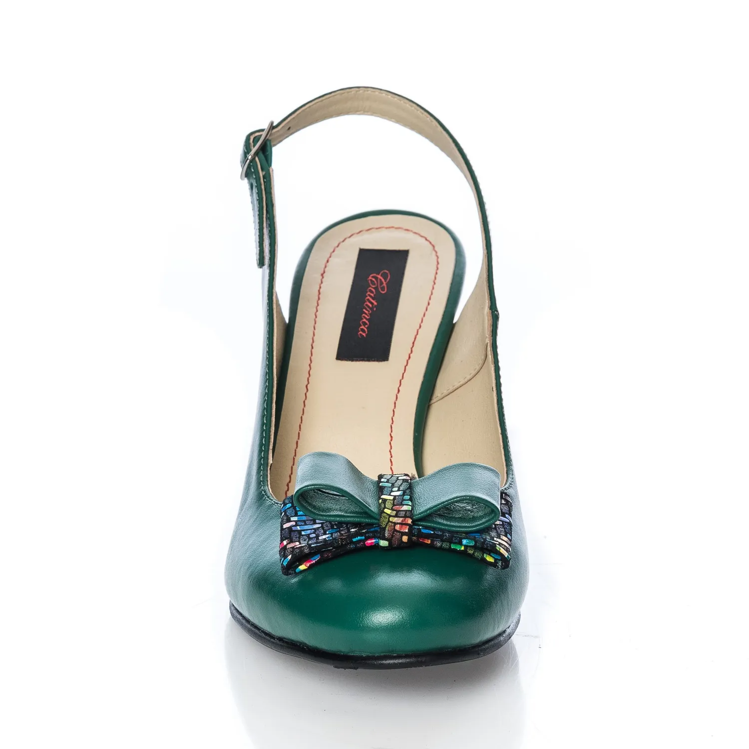 Catinca Shoes V5 VTM sandale dama piele verde toc