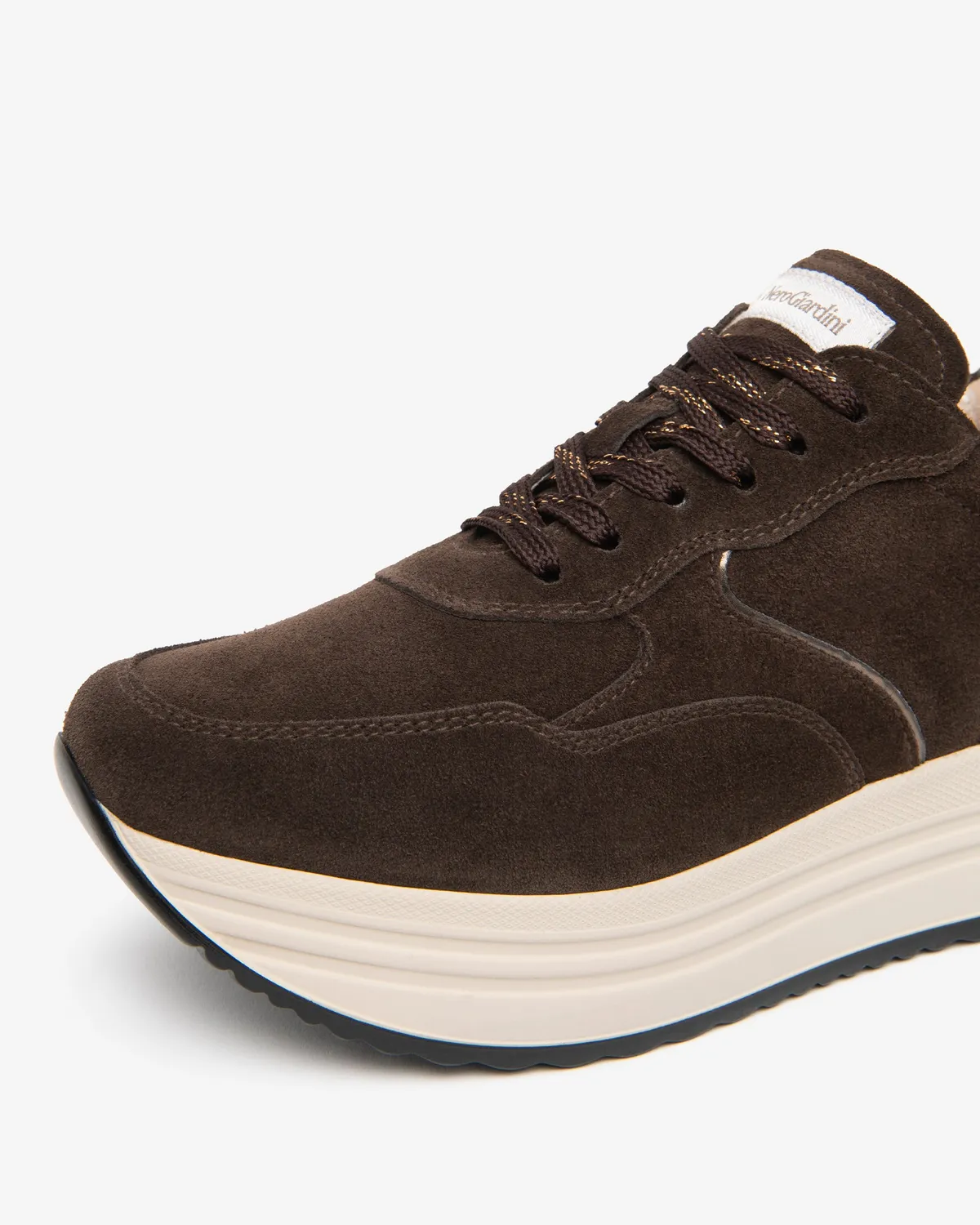 NeroGiardini sneakers platforma dama piele intoarsa 45mm