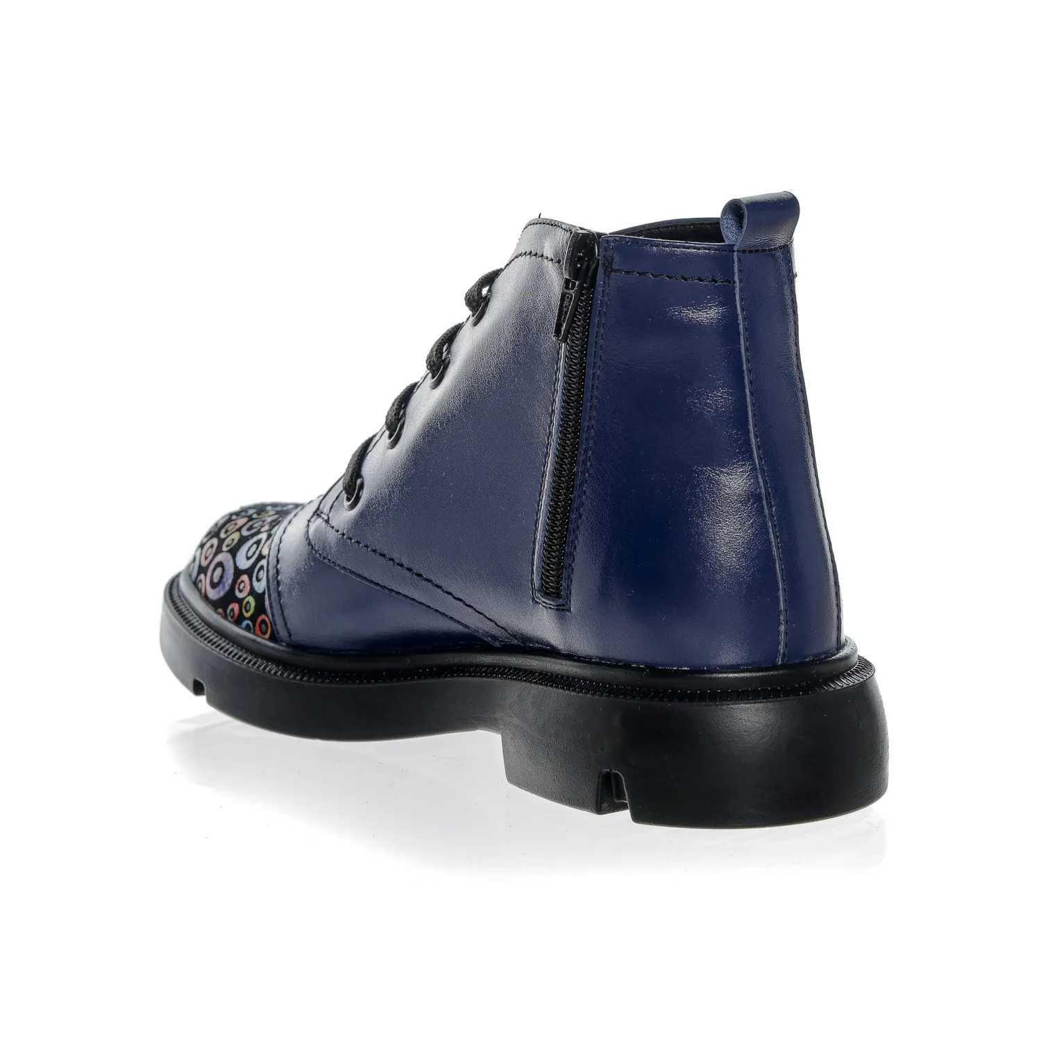 Catinca Shoes BC17 ghete dama piele cerculete colorate