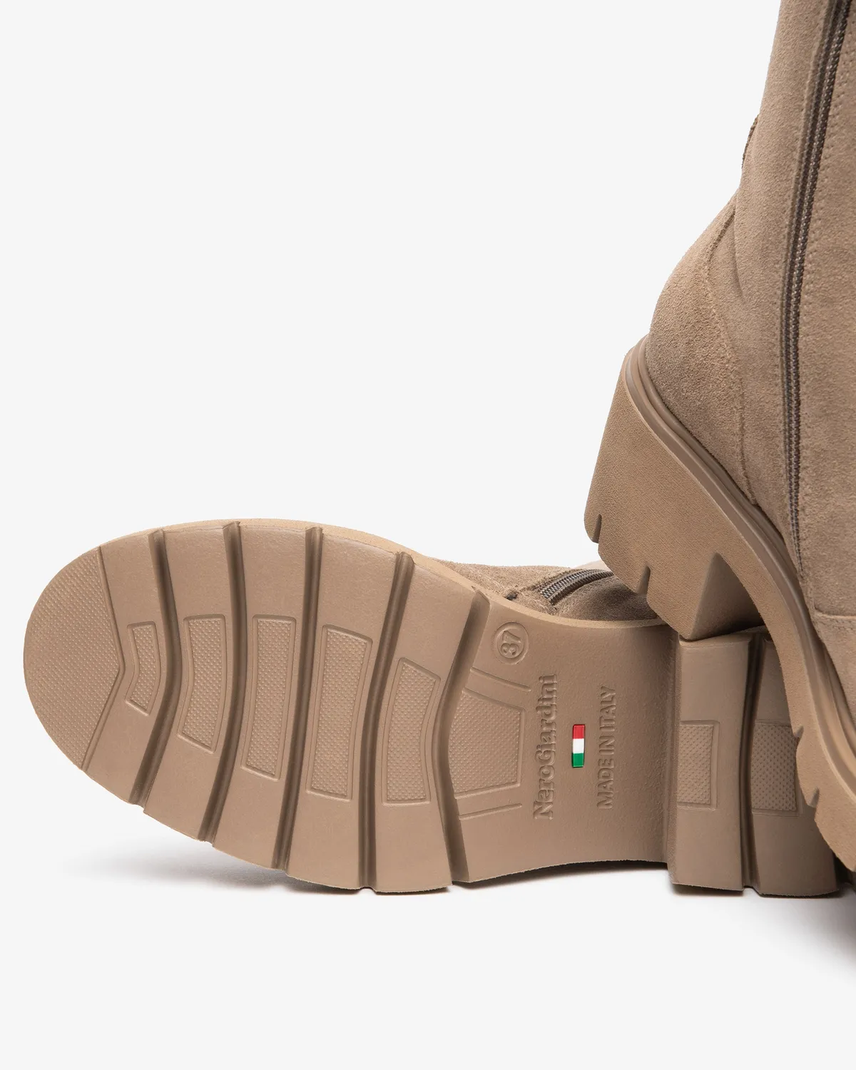 NeroGiardini botine dama piele intoarsa toc 60 mm