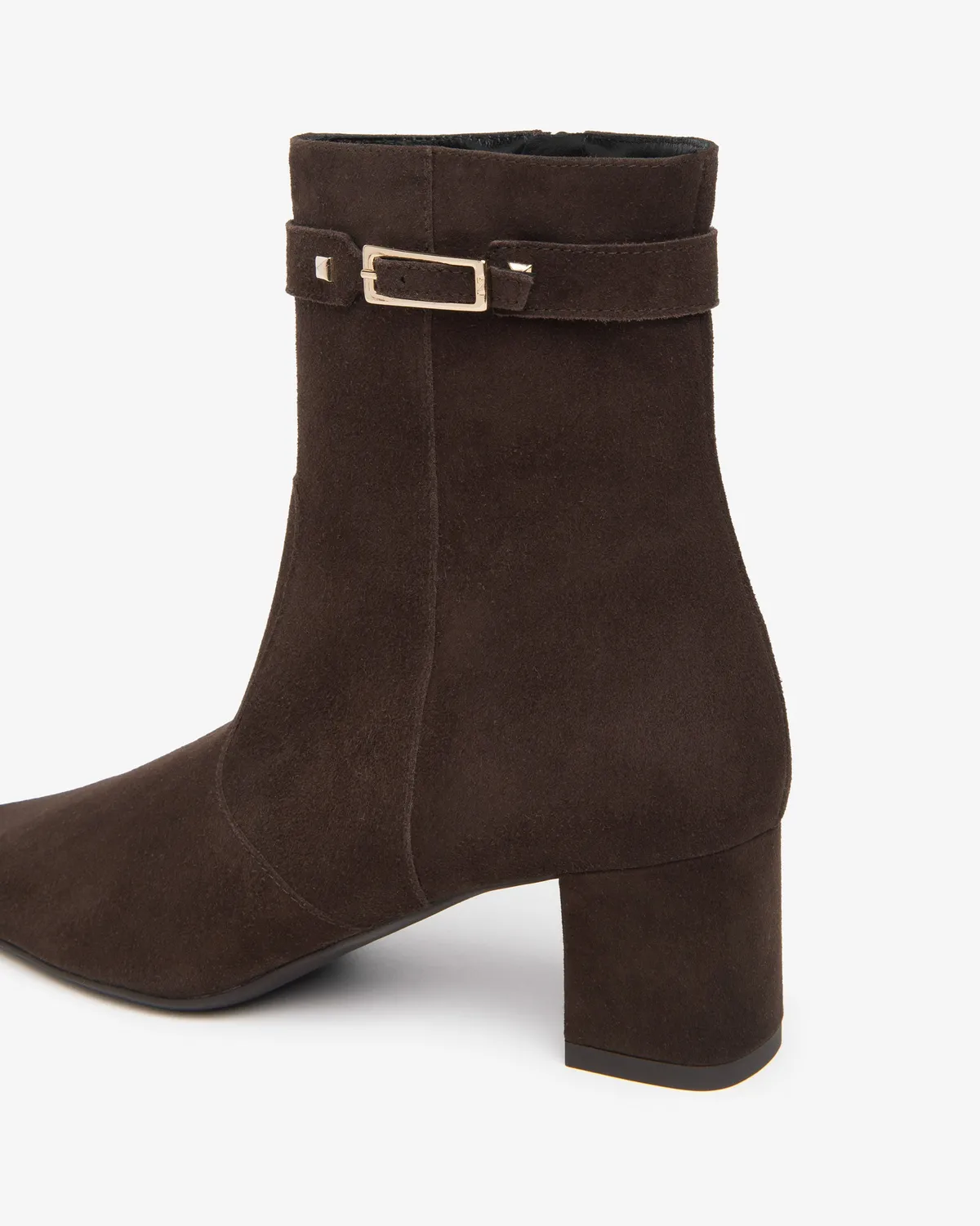 Botine damă NeroGiardini piele întoarsă toc 55 mm