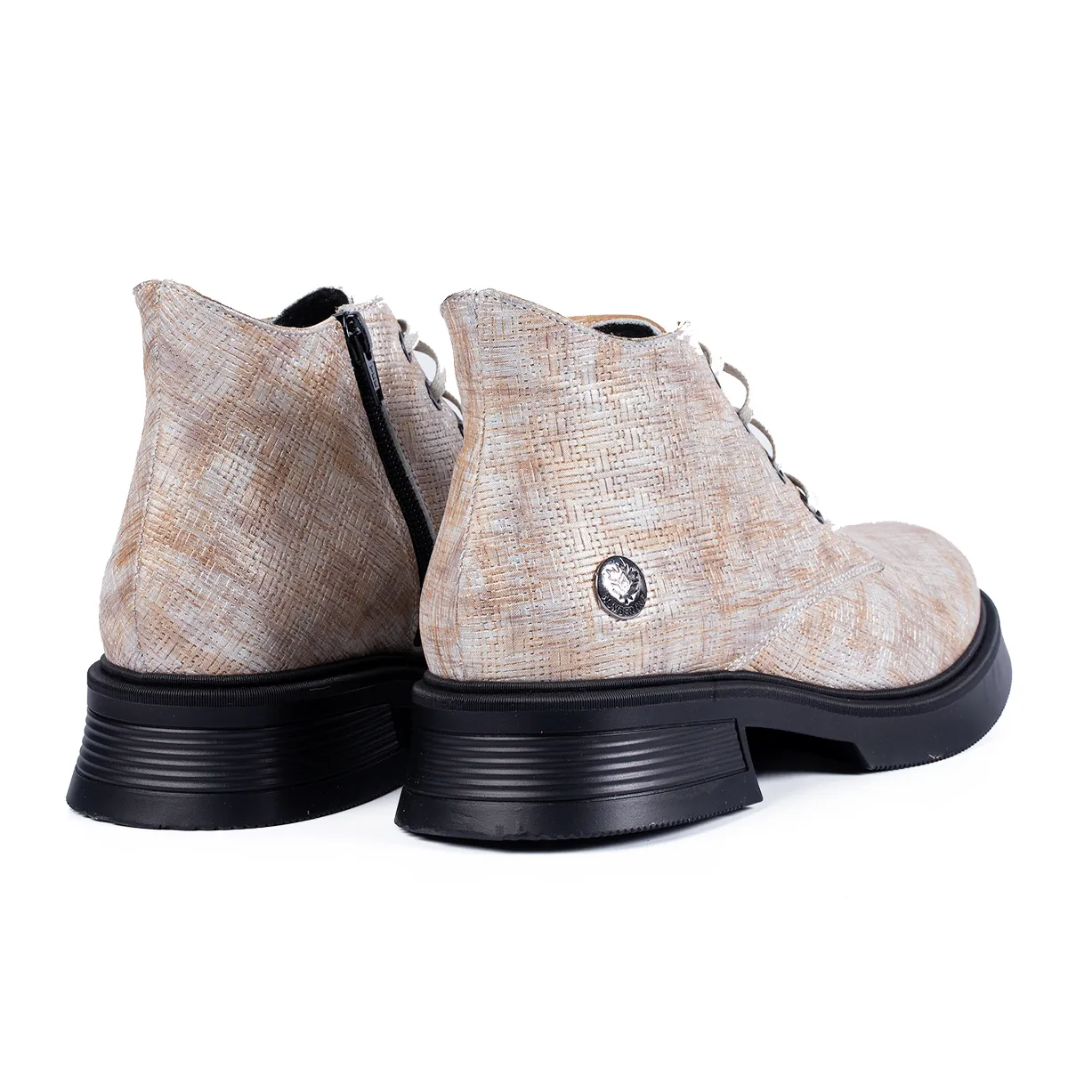 Ghete damă Lucas Shoes 412 Print piele iarnă